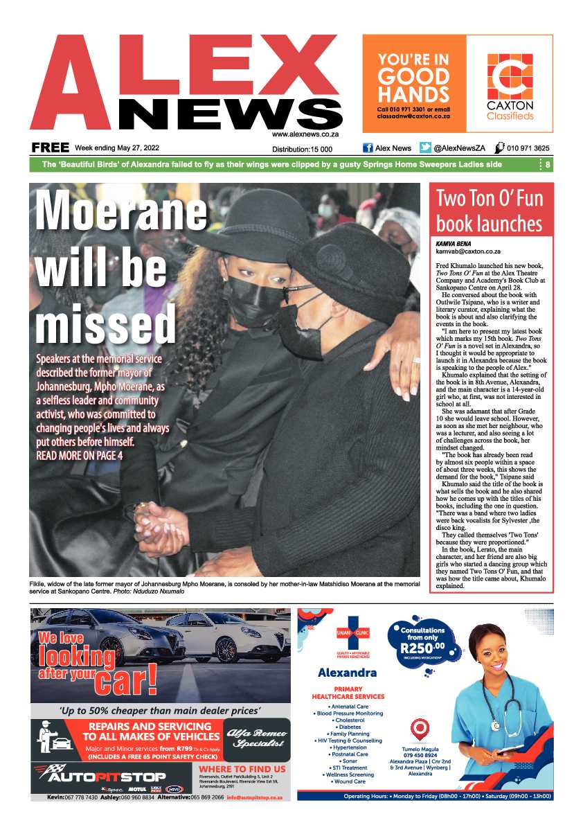 Alex News 27 May 2022 page 1