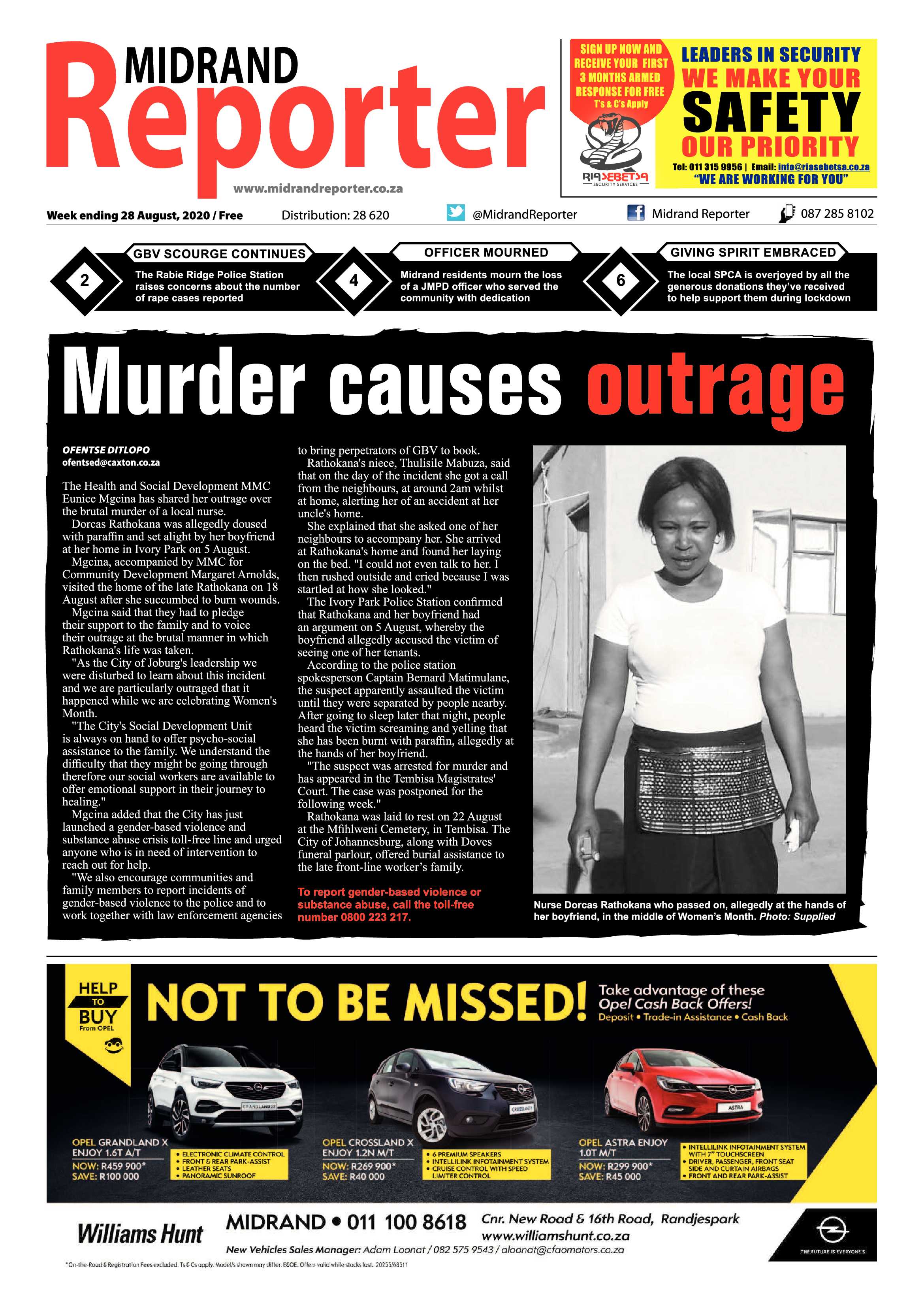 Midrand Reporter 28 August 2020 page 1