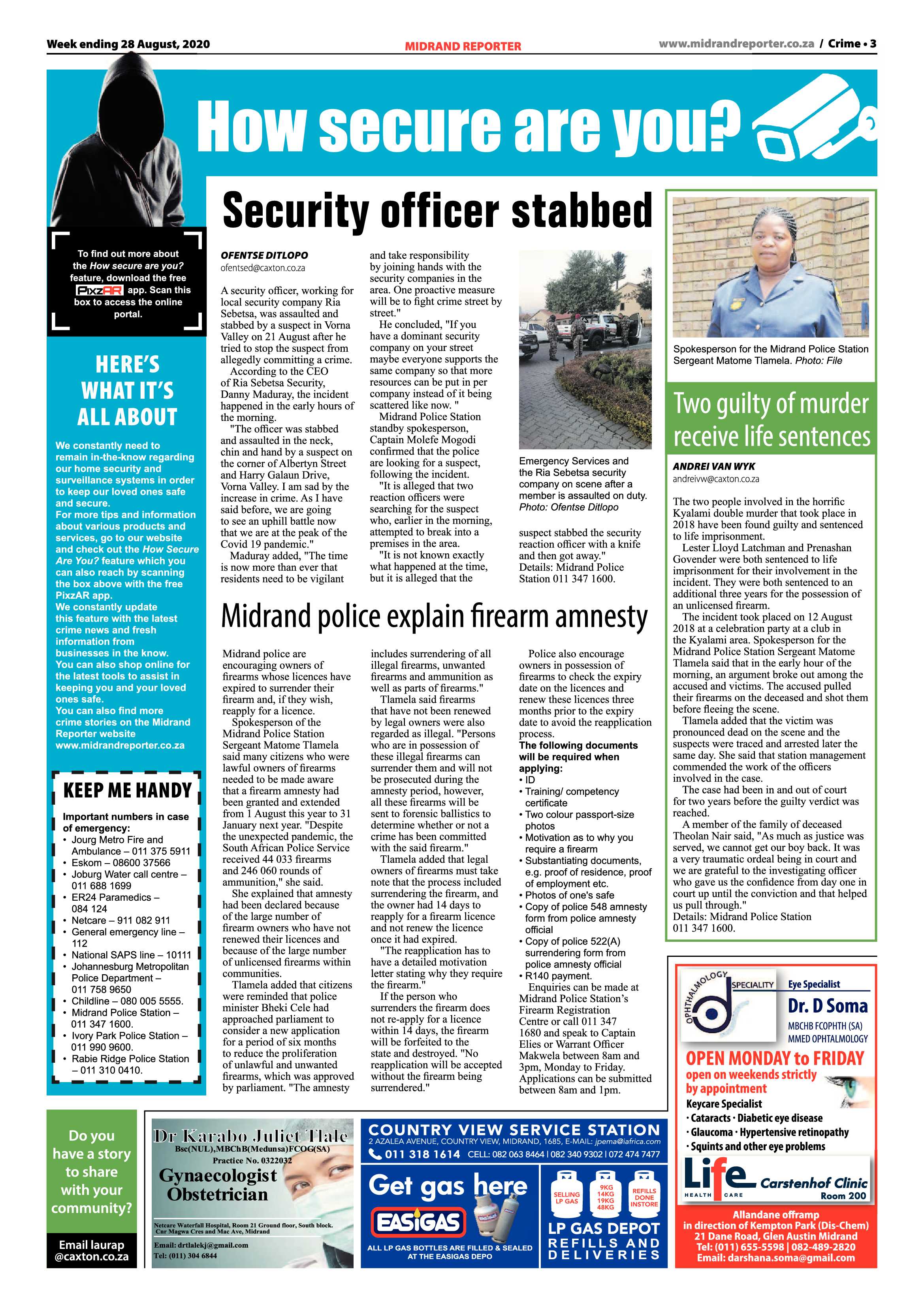 Midrand Reporter 28 August 2020 page 3