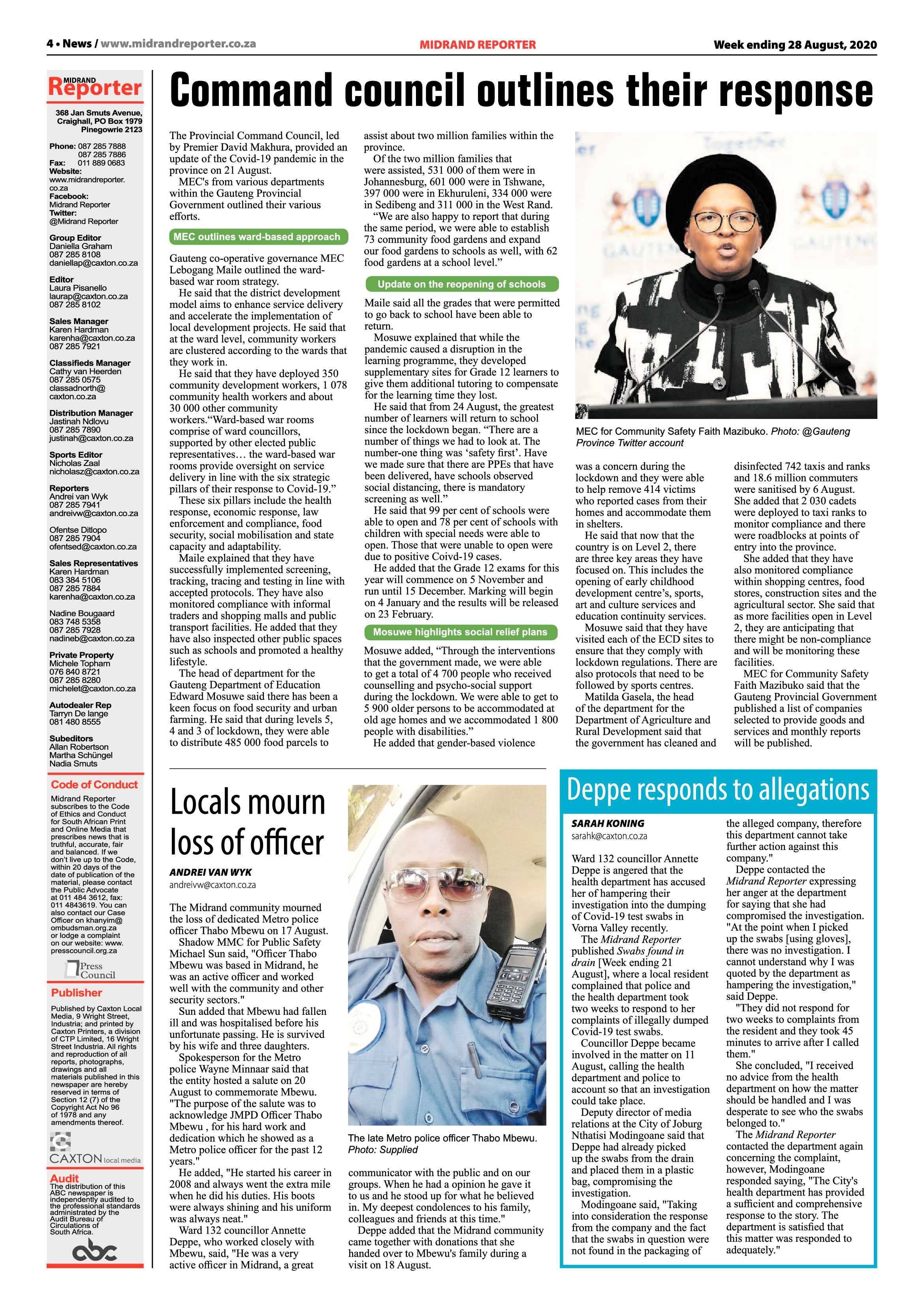 Midrand Reporter 28 August 2020 page 4