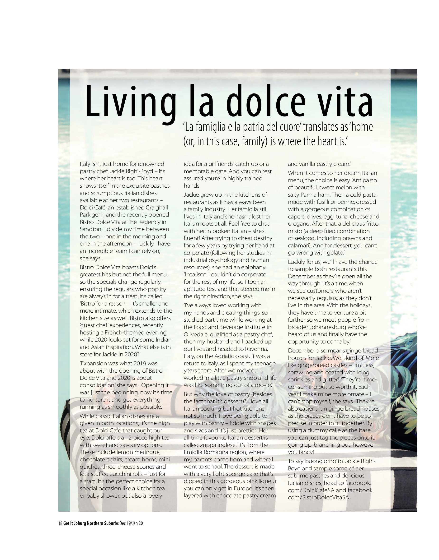 Get It Joburg North Dec/ Jan 2020 page 18