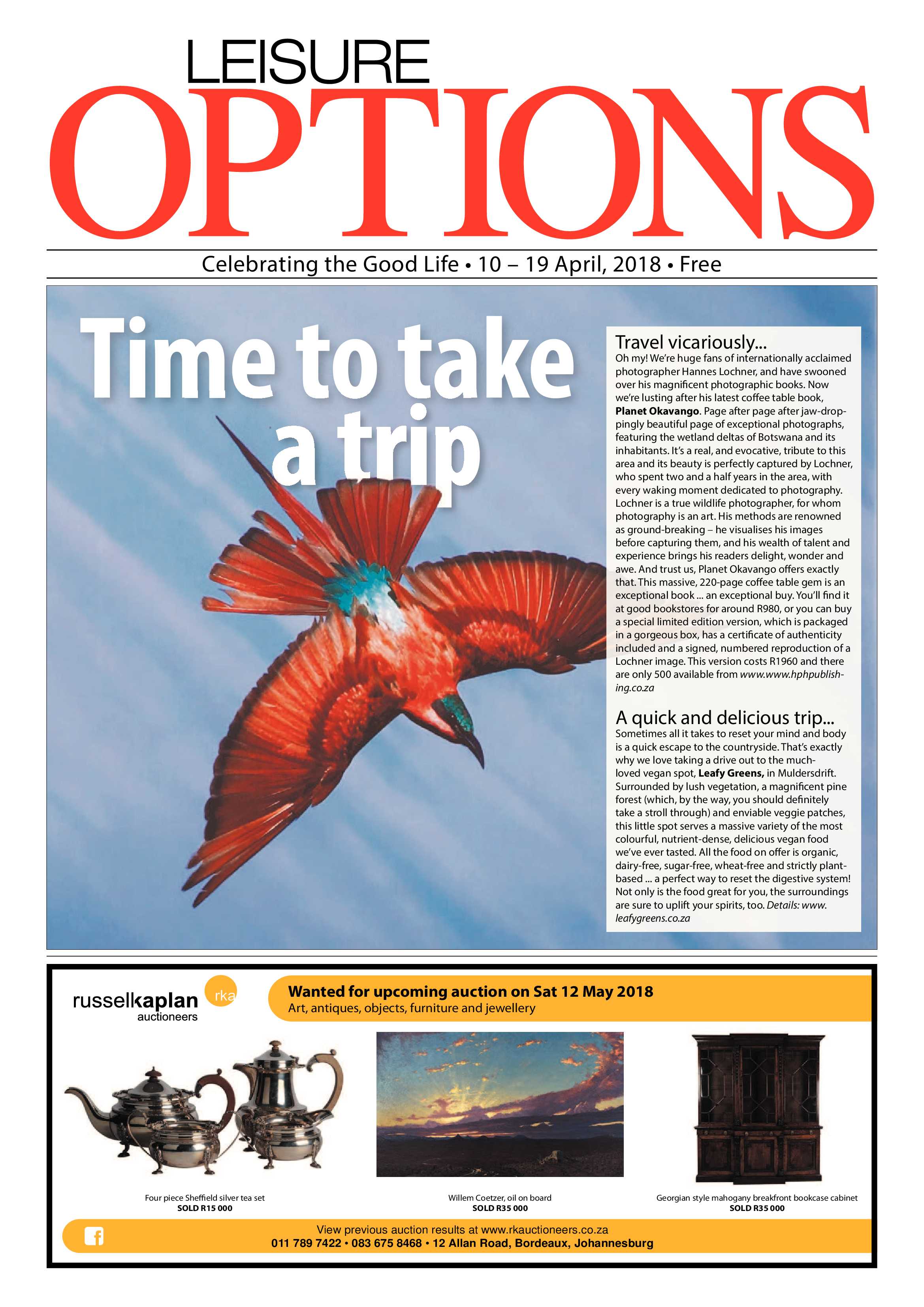 Leisure Options 13 April 2018 page 1