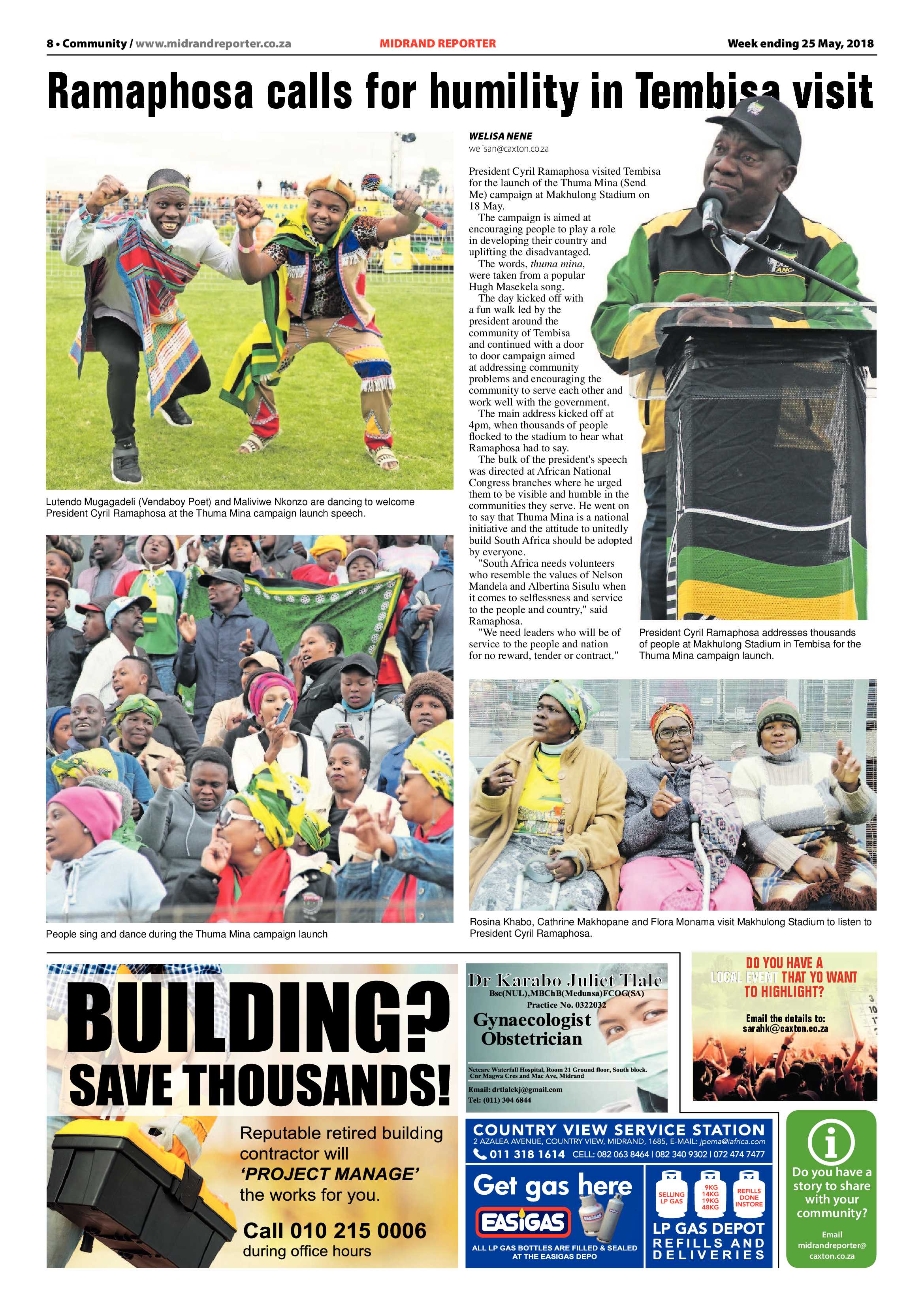 Midrand Reporter 25 May 2018 page 8