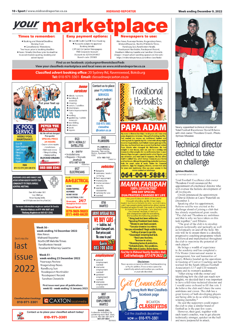 Midrand Reporter Dec 9 2022 page 10