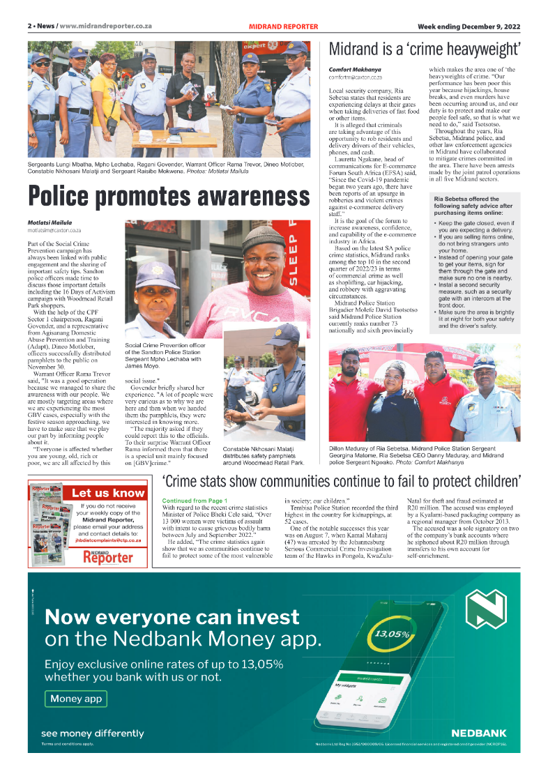Midrand Reporter Dec 9 2022 page 2