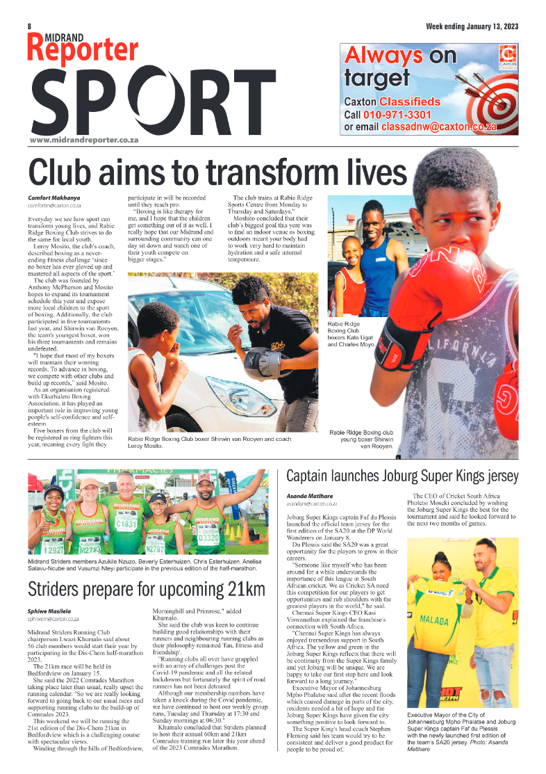 Midrand Reporter 13 January 2022 page 8