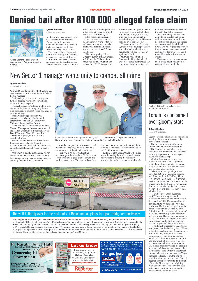 Midrand Reporter 17 March 2023 page 2