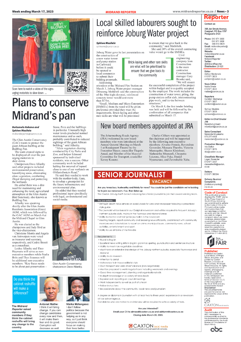 Midrand Reporter 17 March 2023 page 3