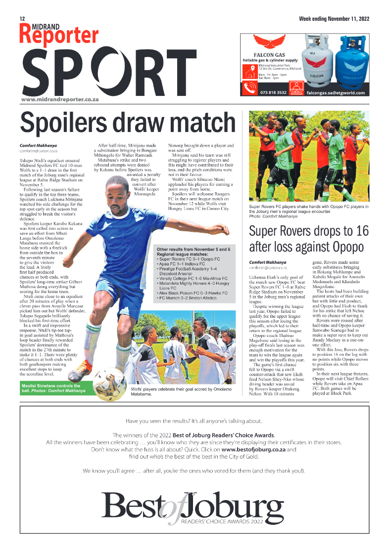 Midrand Reporter Nov 11 2022 page 12