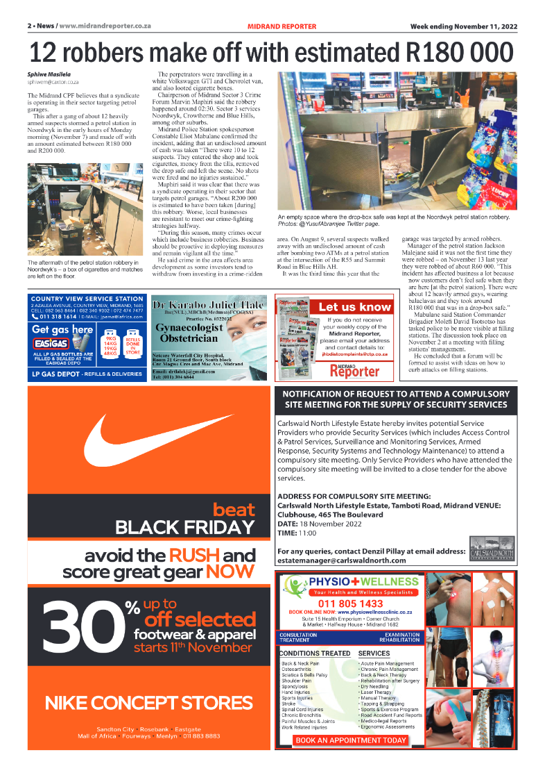 Midrand Reporter Nov 11 2022 page 2