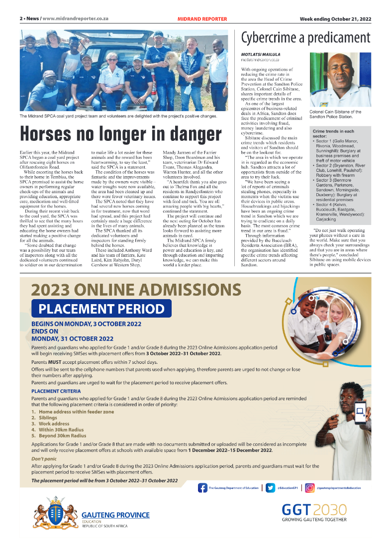 Midrand Reporter Oct 21 2022 page 2