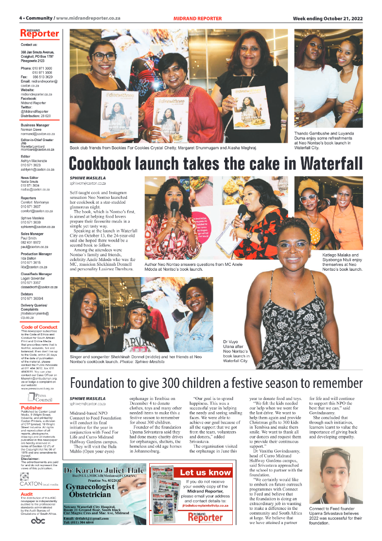 Midrand Reporter Oct 21 2022 page 4