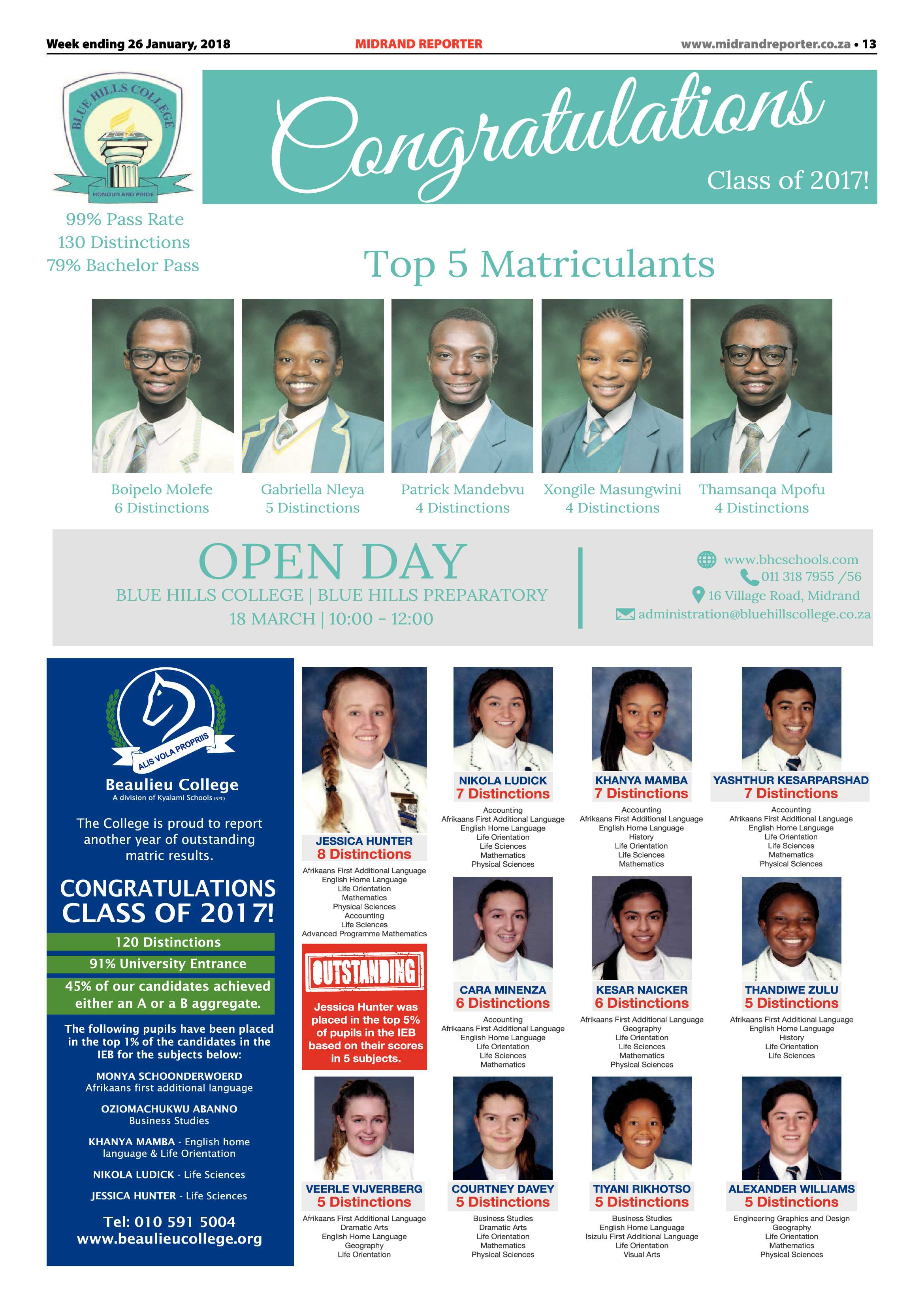 Midrand Reporter 26 January, 2018 page 13