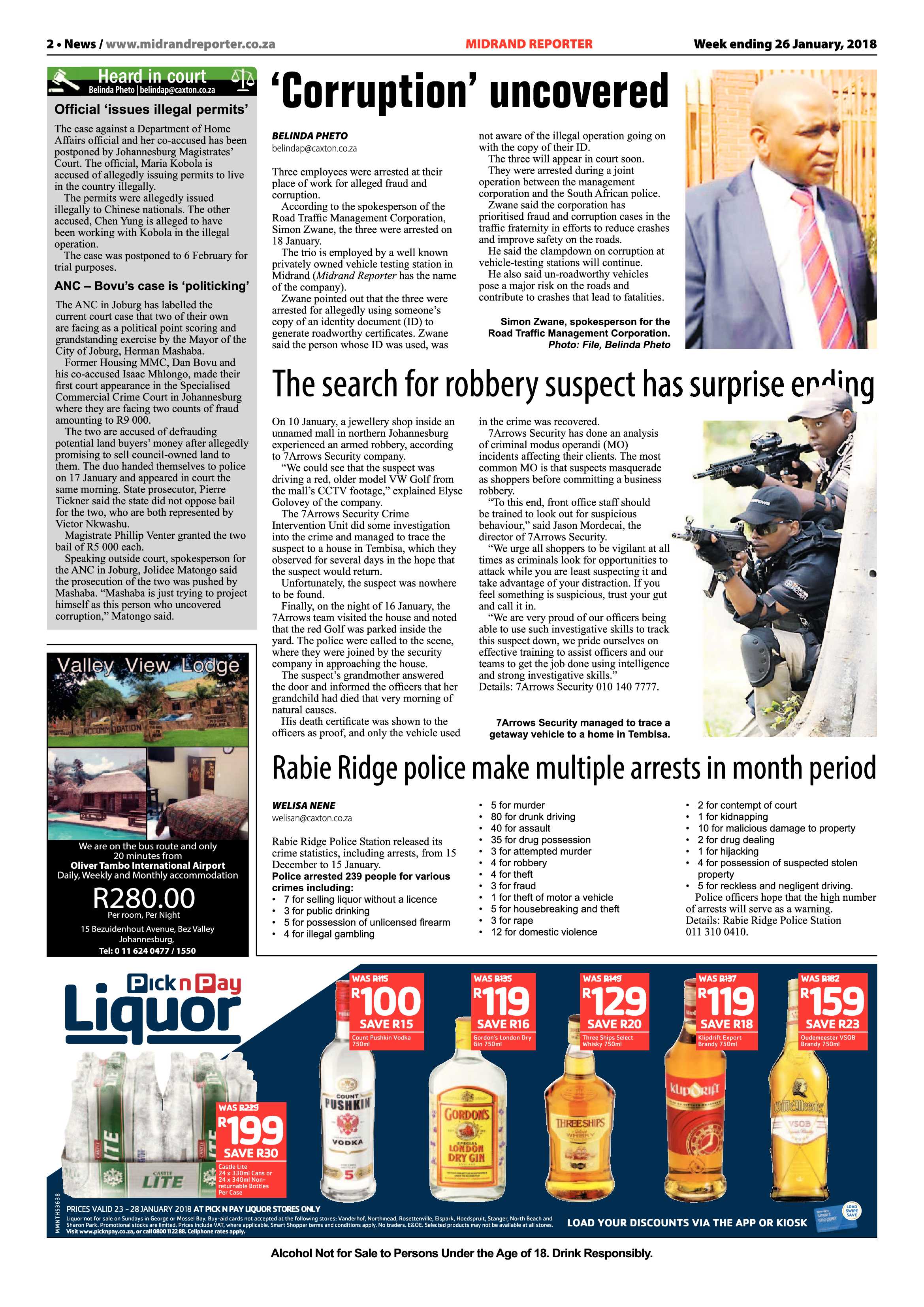 Midrand Reporter 26 January, 2018 page 2