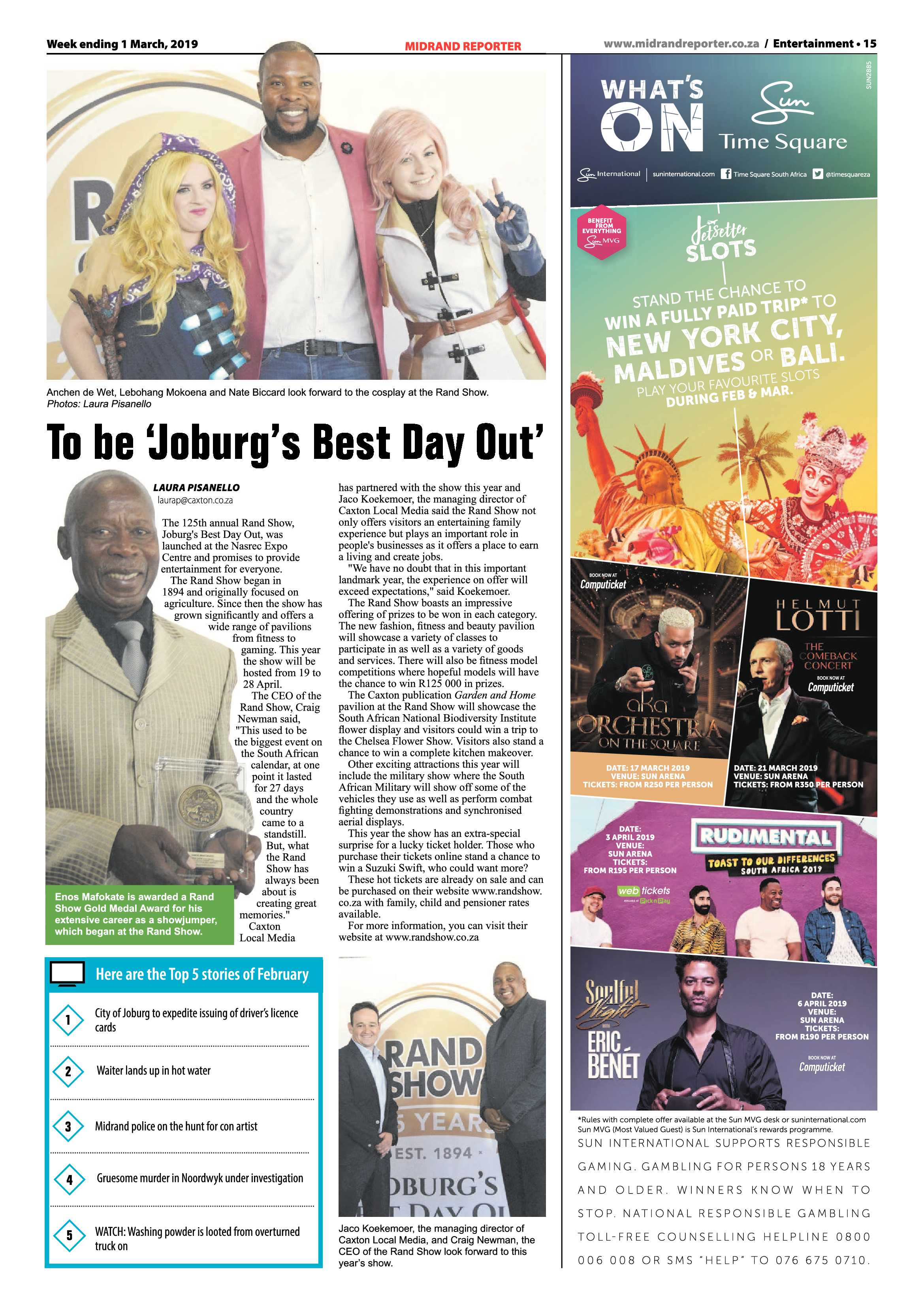 Midrand Reporter 1 March 2019 page 15