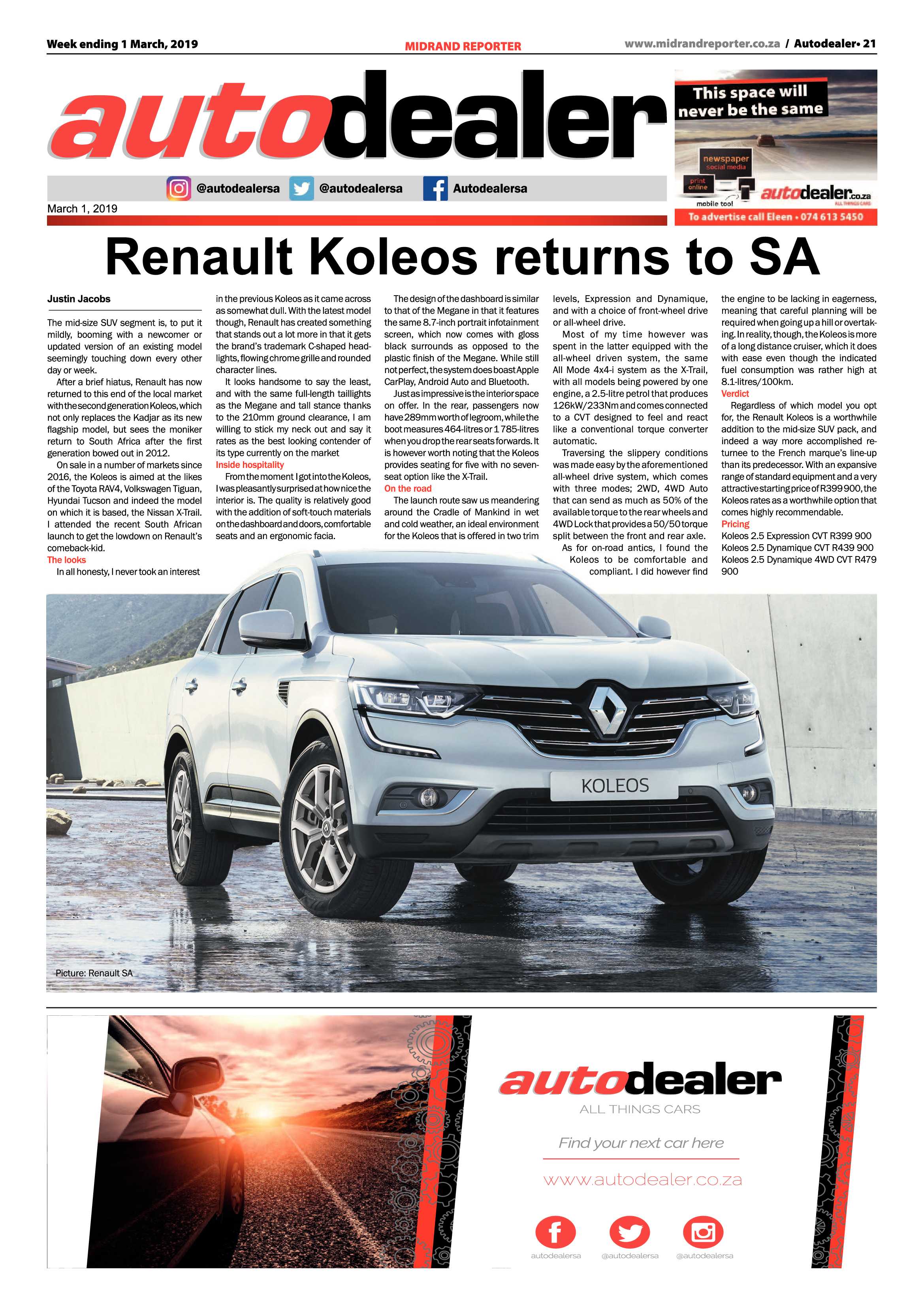 Midrand Reporter 1 March 2019 page 21