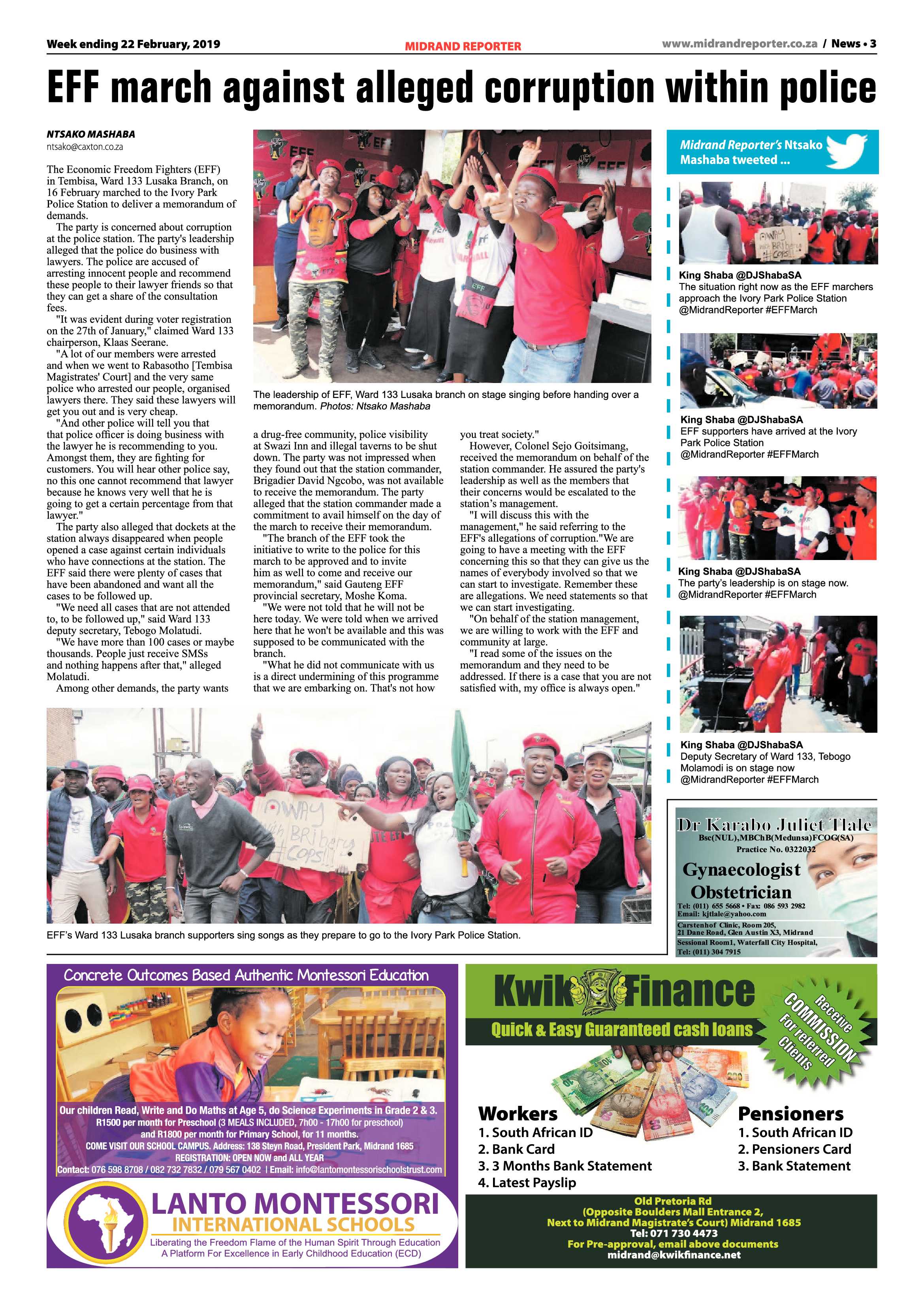 Midrand 22 February, 2019 page 3