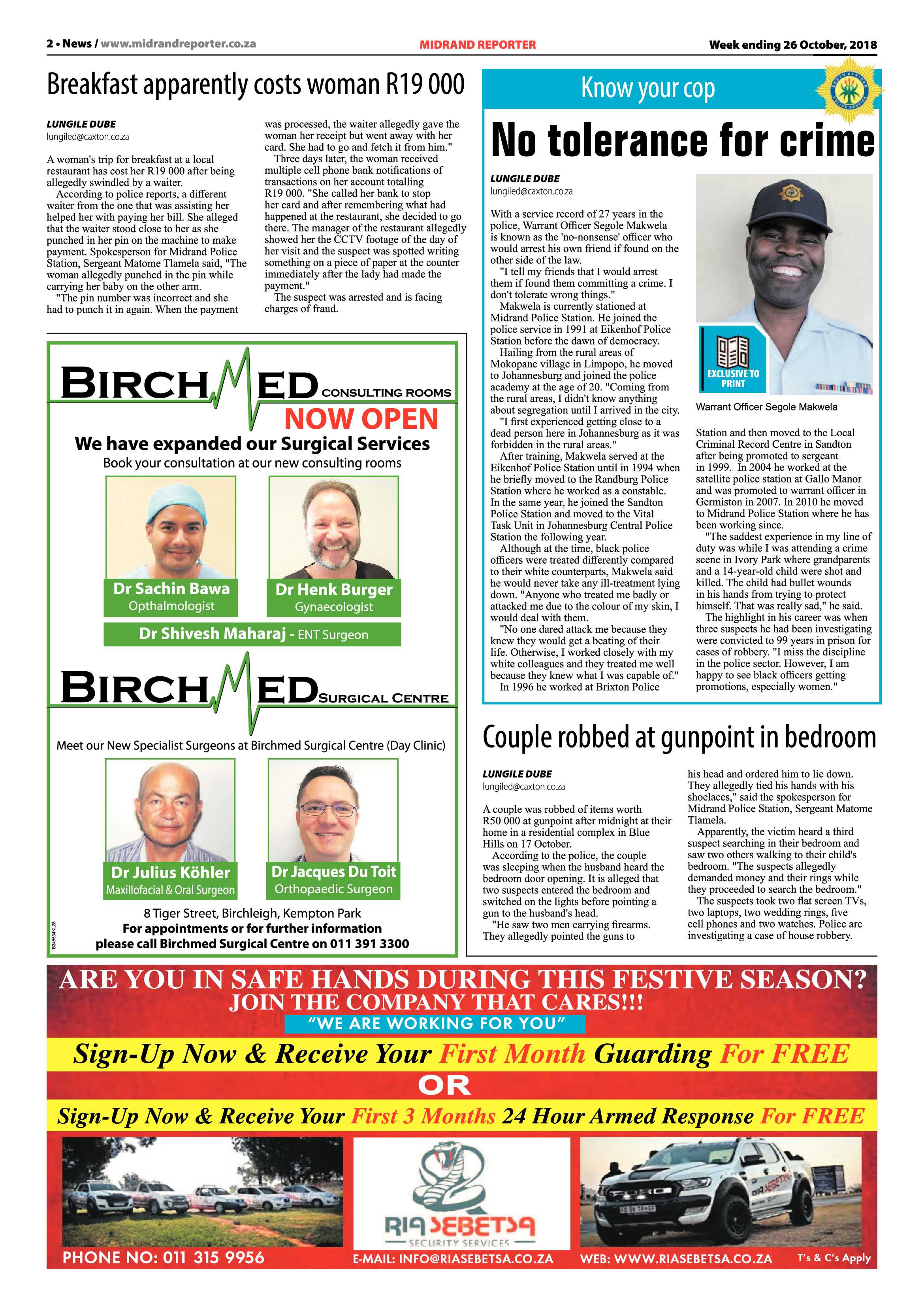 Midrand 26 October, 2018 page 2