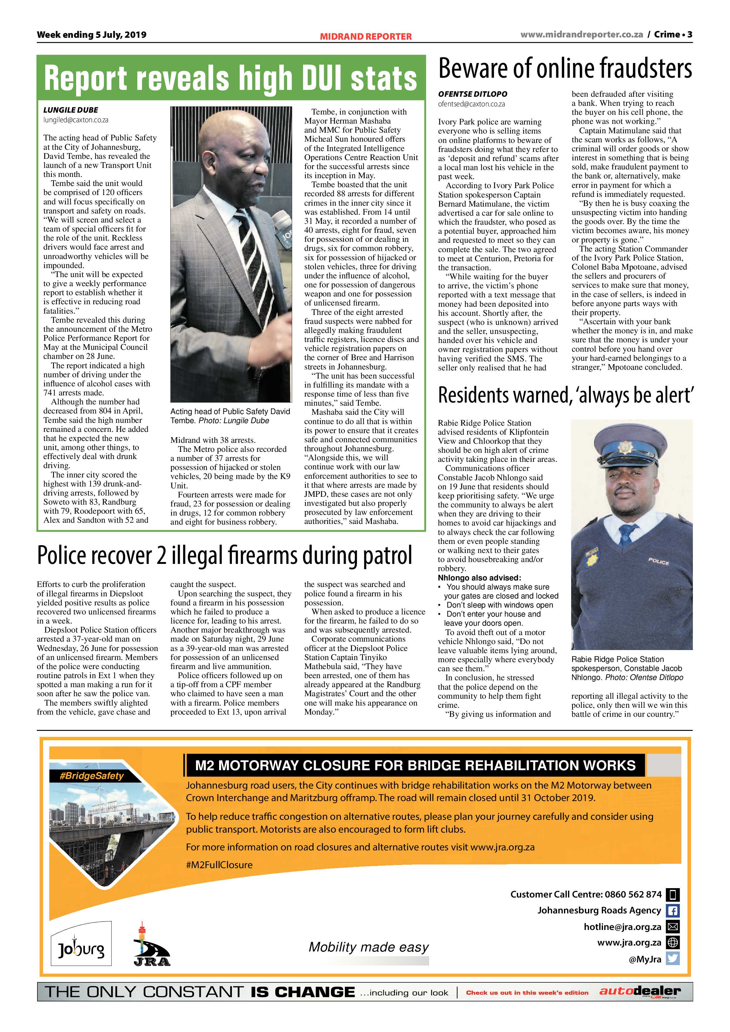 Midrand Reporter 5 July 2019 page 3