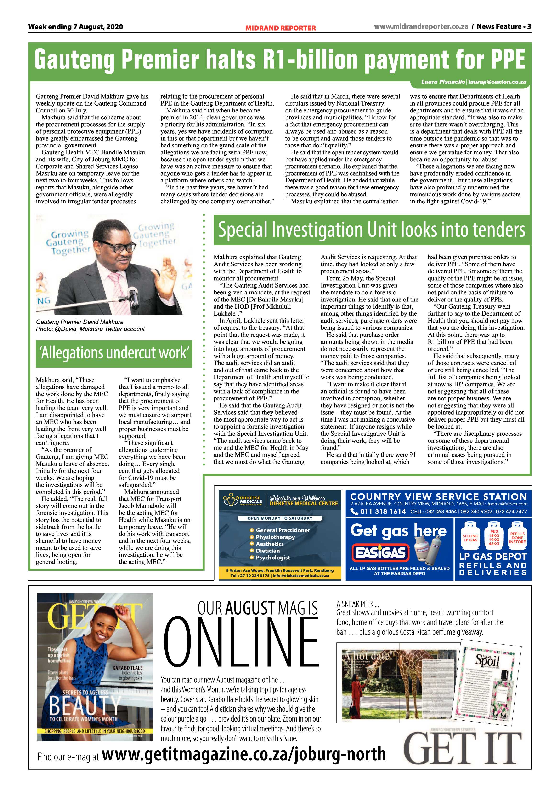 Midrand Reporter 07 August 2020 page 3
