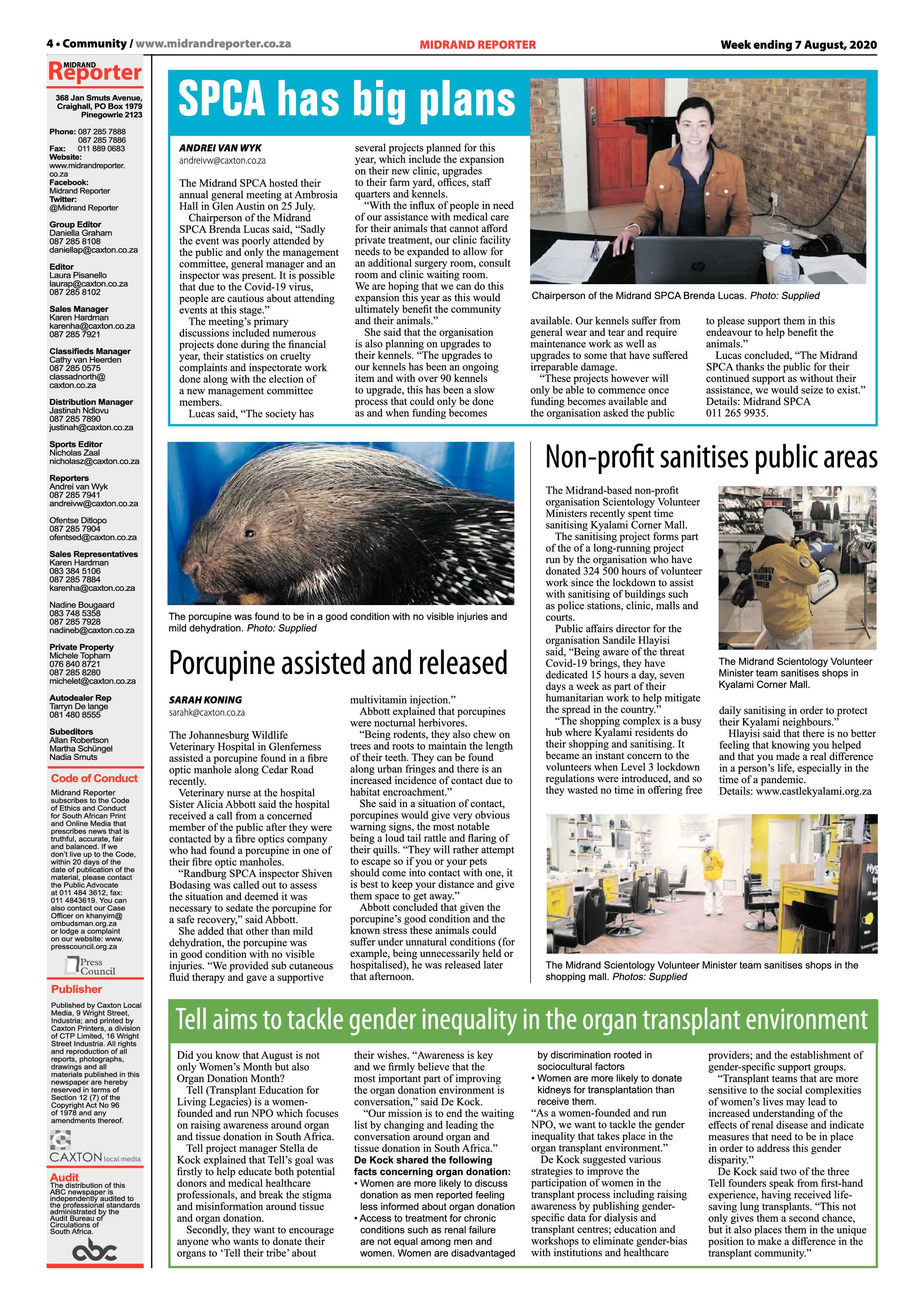Midrand Reporter 07 August 2020 page 4