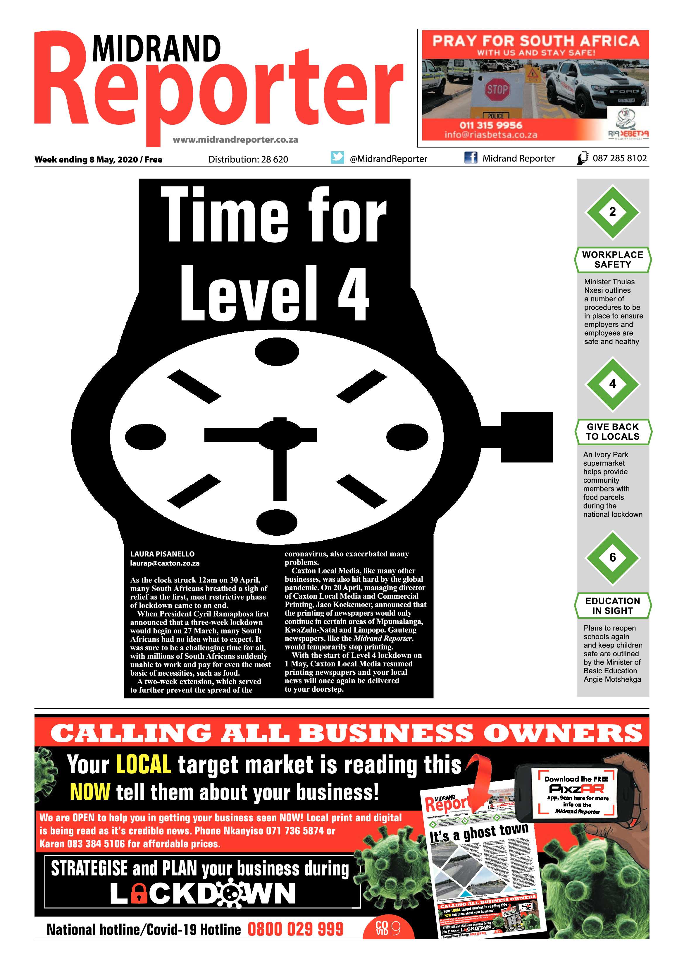 Midrand Reporter 08 May 2020 page 1