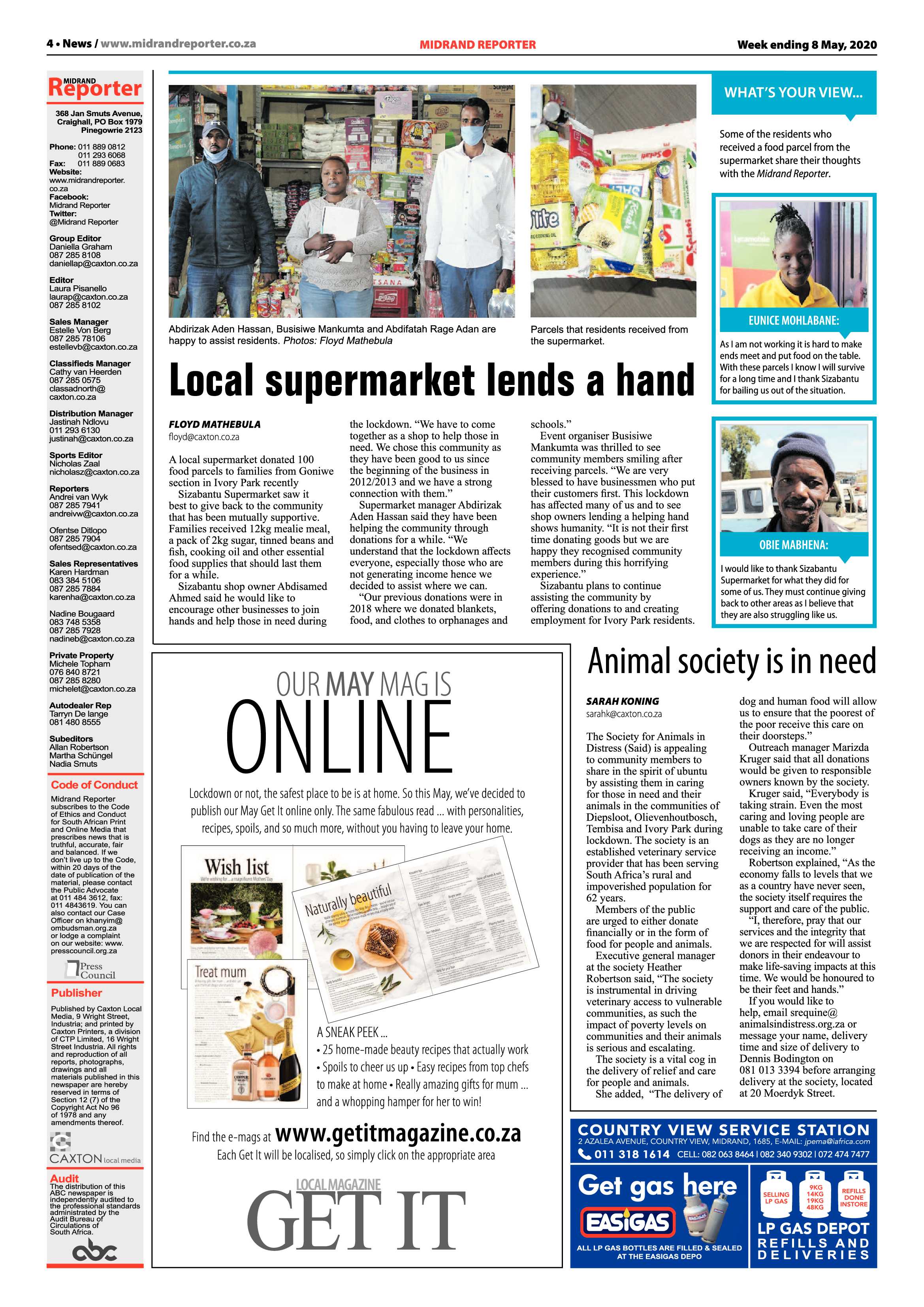 Midrand Reporter 08 May 2020 page 4