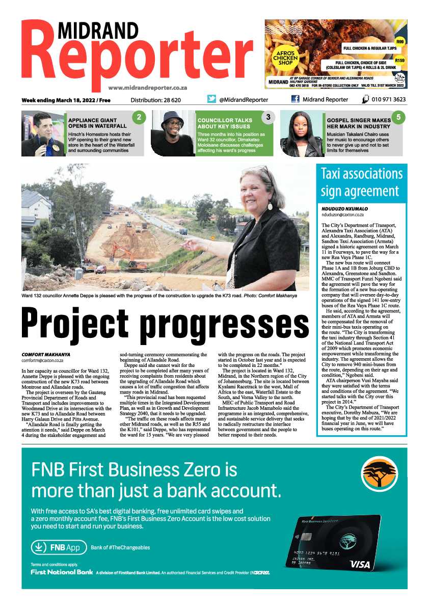 Midrand Reporter18 March 2022 page 1