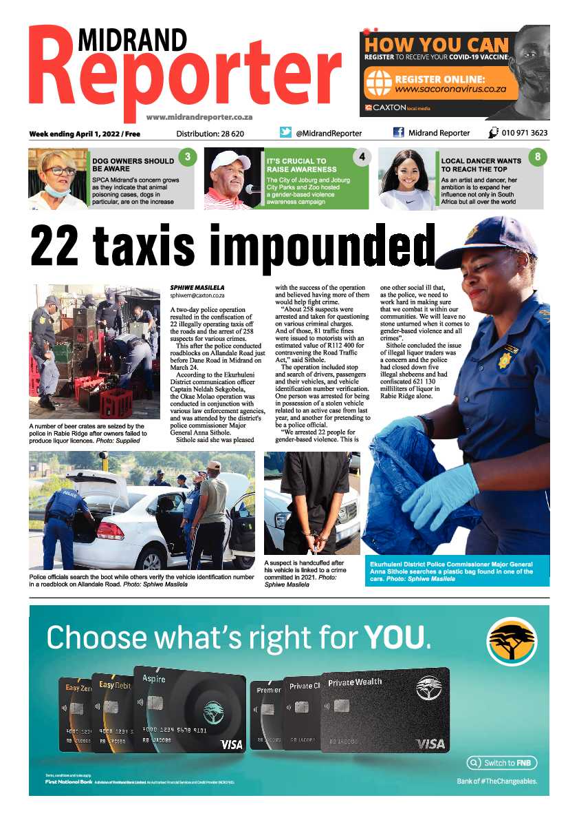 Midrand Reporter 01 April 2022 page 1