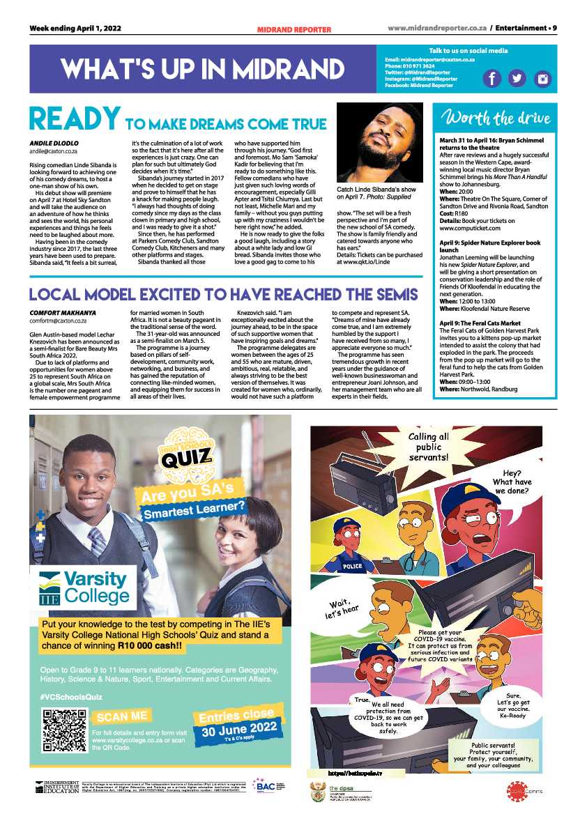 Midrand Reporter 01 April 2022 page 9