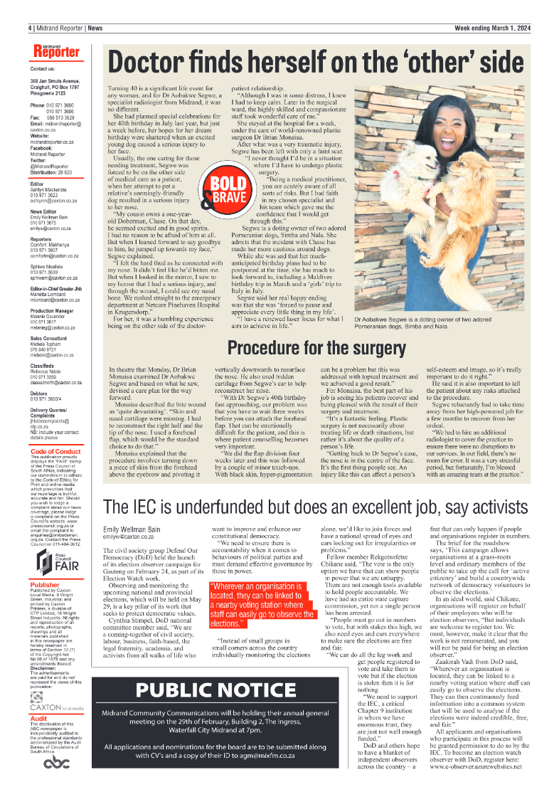 Midrand Reporter 01 March 2024 page 4