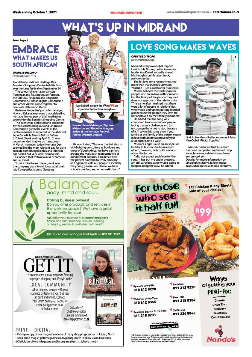Midrand Reporter 01 October 2021 page 11