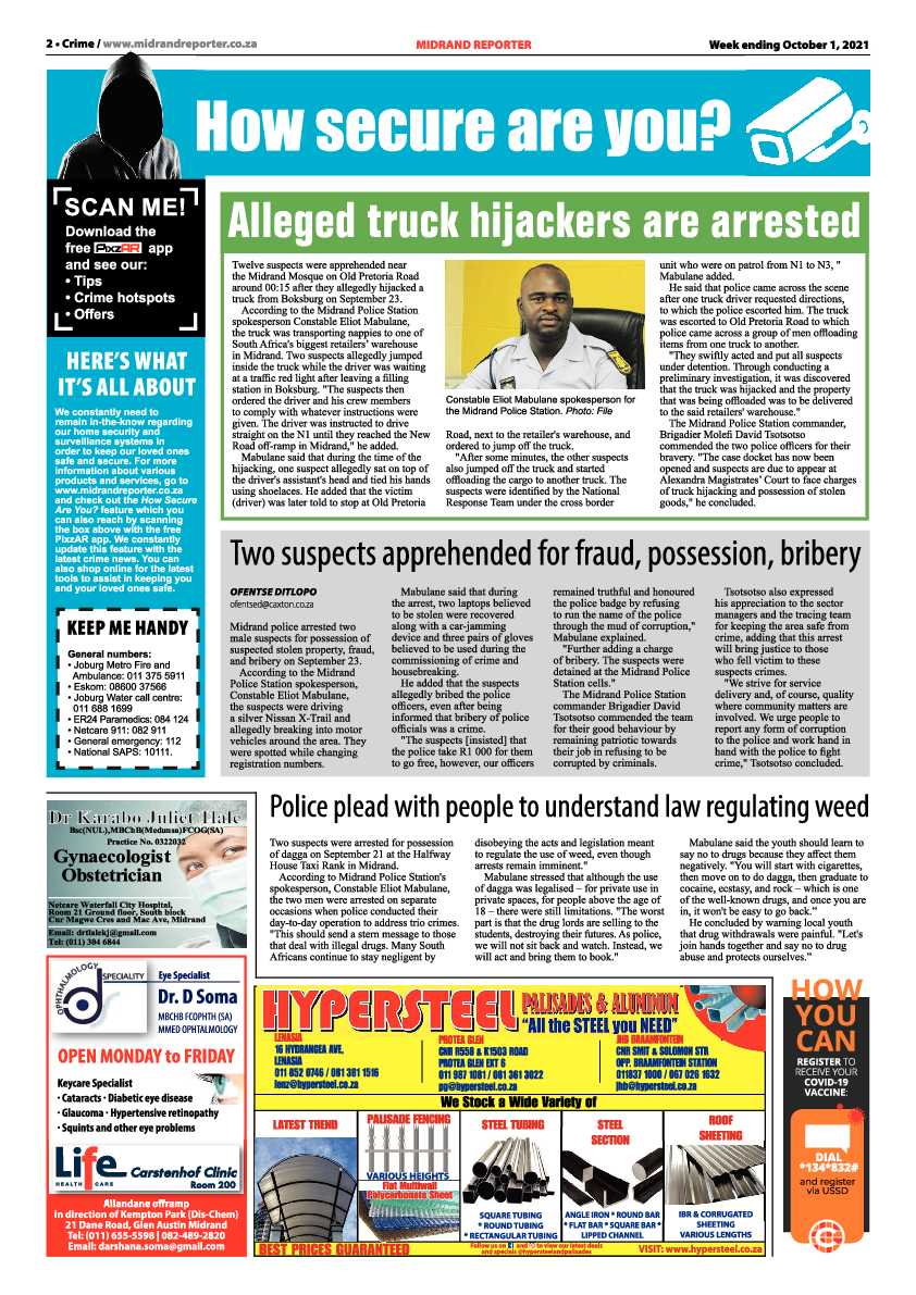 Midrand Reporter 01 October 2021 page 4