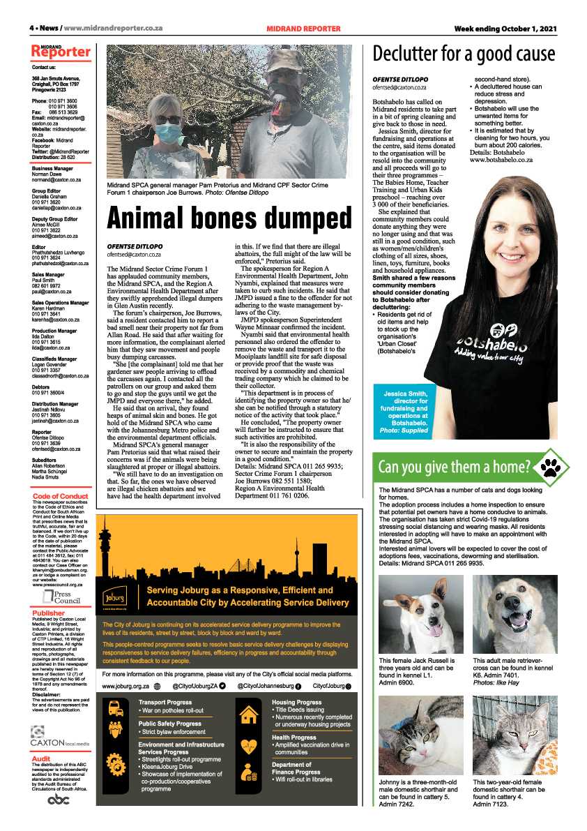 Midrand Reporter 01 October 2021 page 6