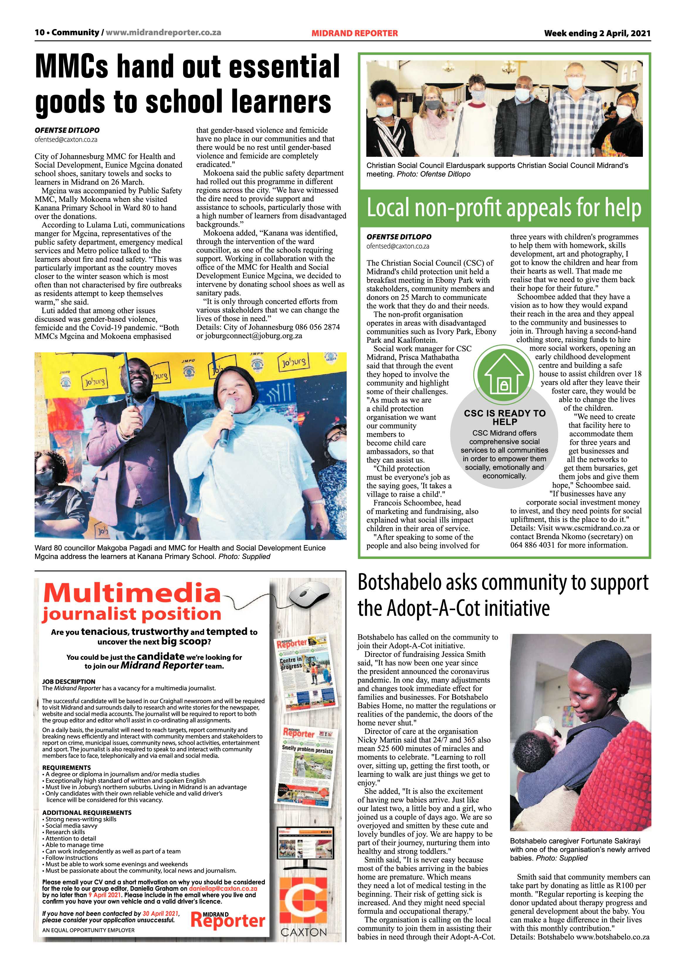 Midrand Reporter 02 April 2021 page 10