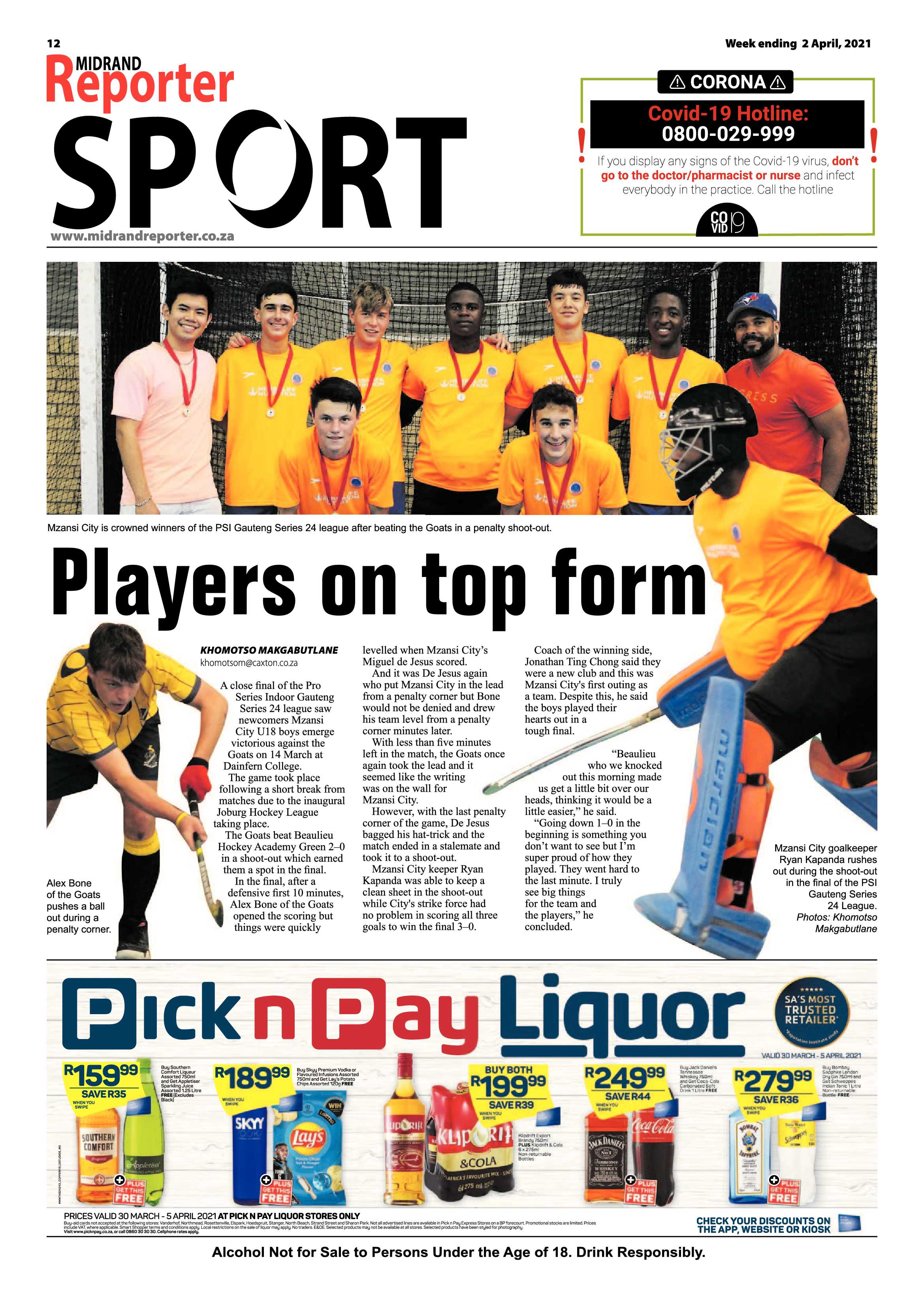 Midrand Reporter 02 April 2021 page 12