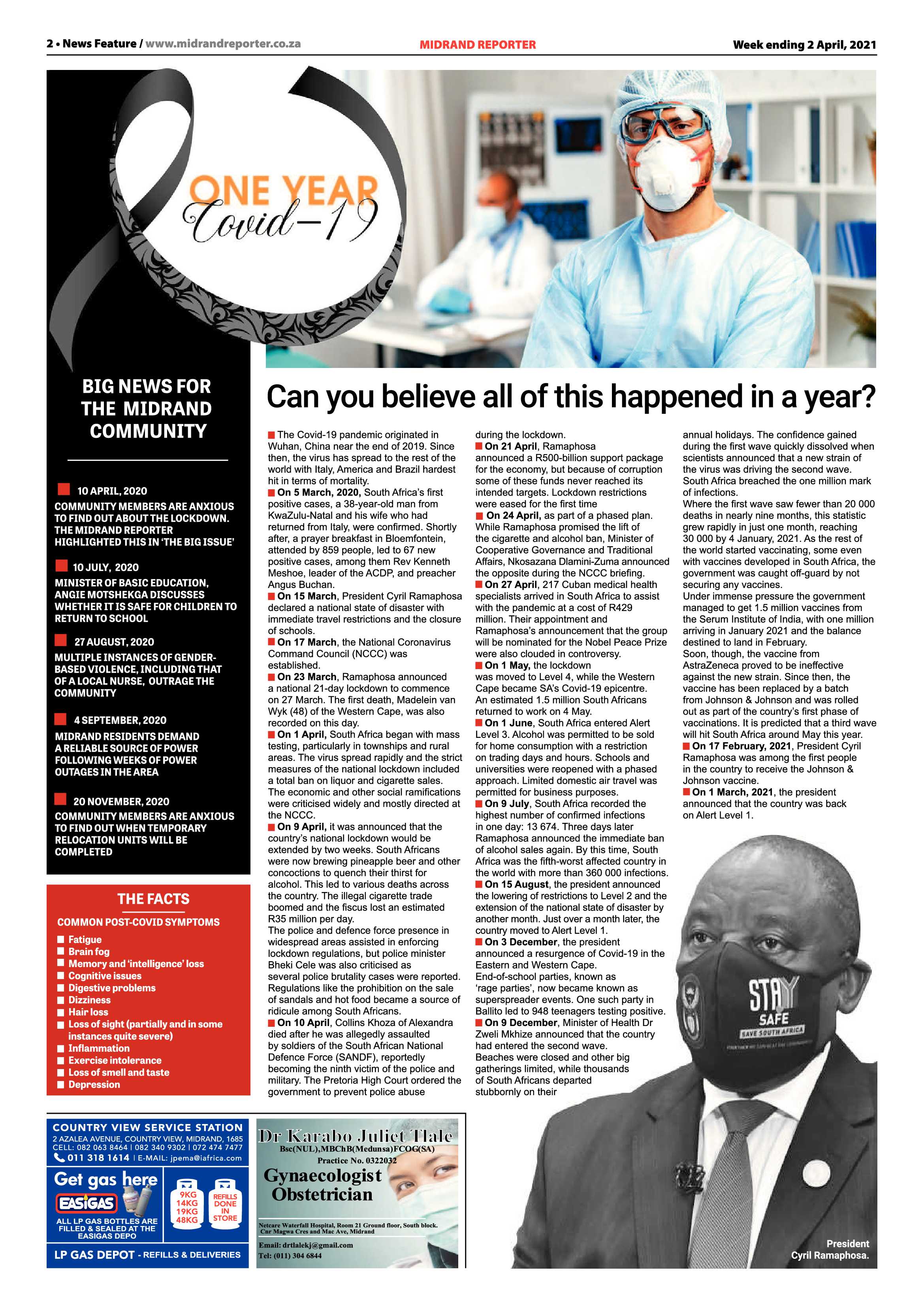 Midrand Reporter 02 April 2021 page 2