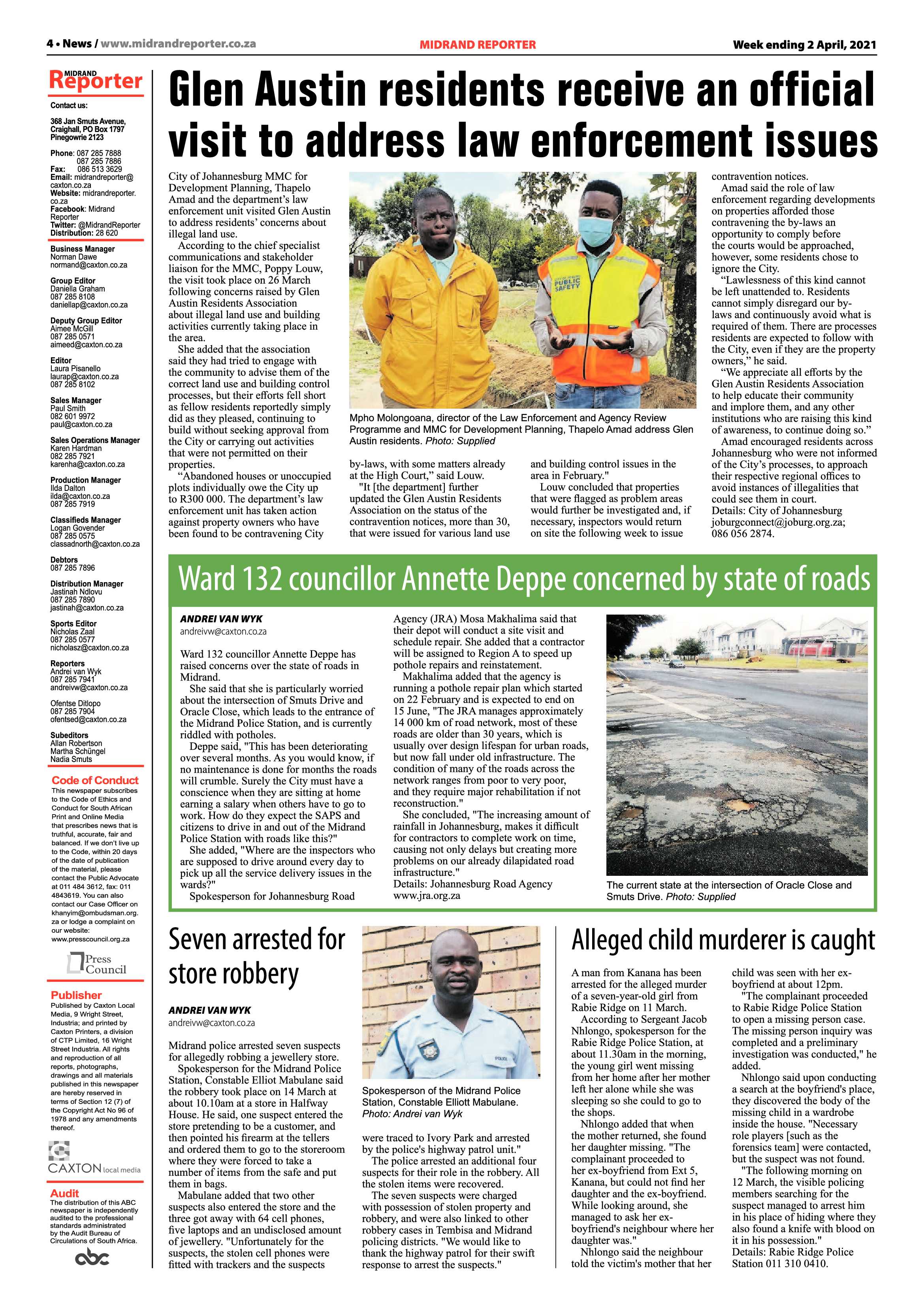 Midrand Reporter 02 April 2021 page 4