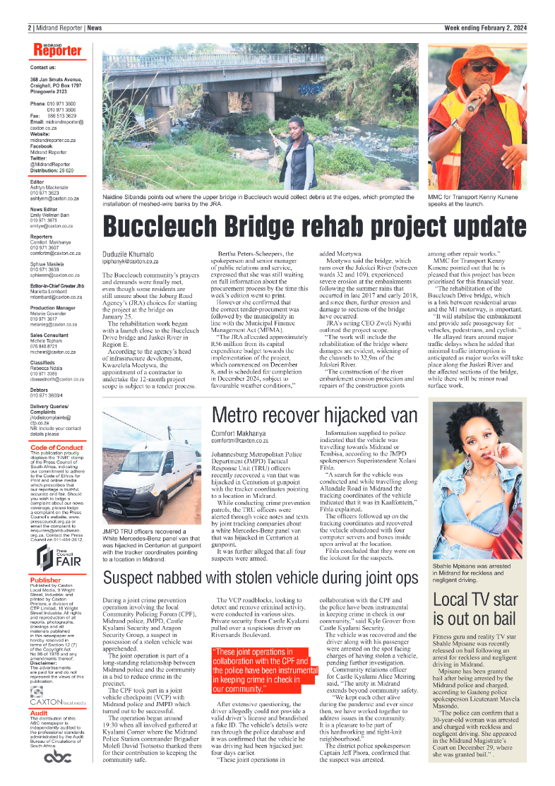 Midrand Reporter 02 February 2024 page 2