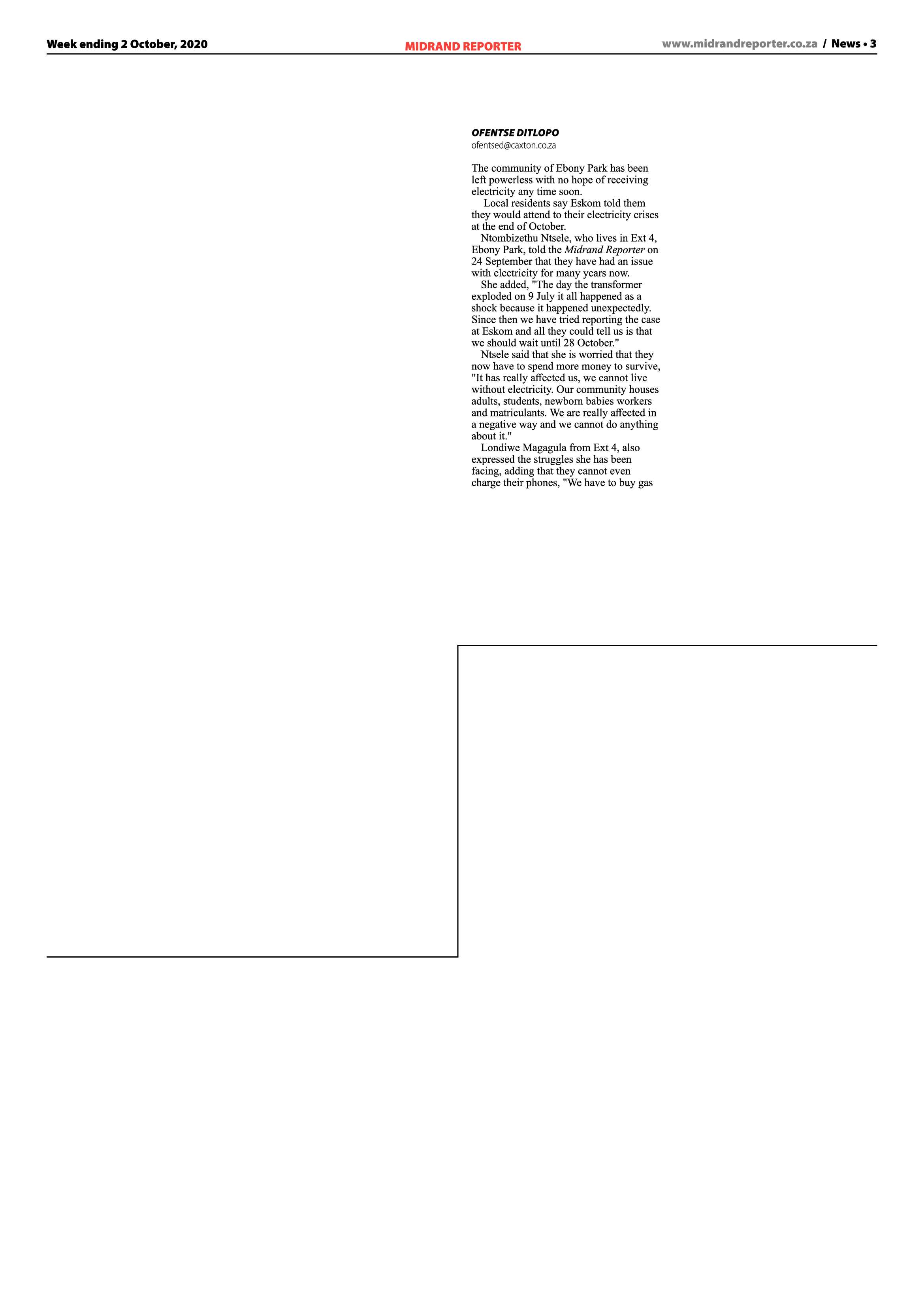 Midrand Reporter 02 October 2020 page 3