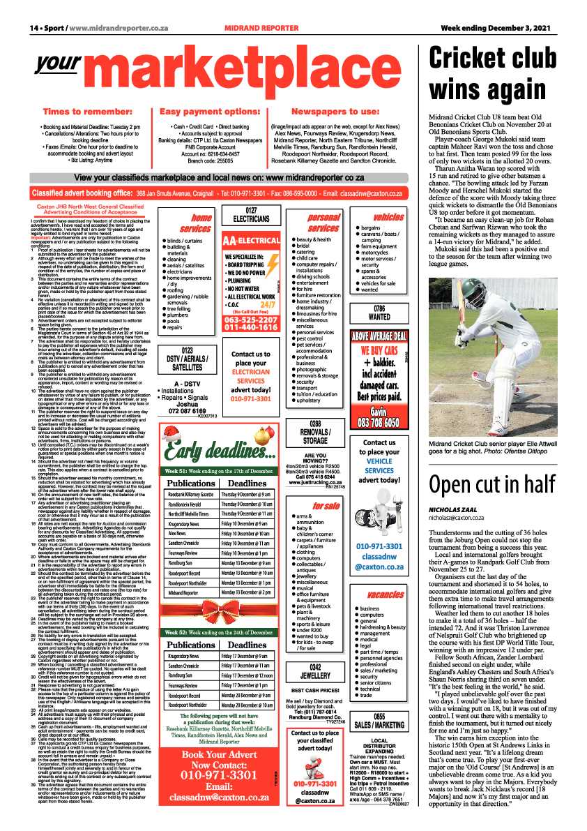 Midrand Reporter 03 December 2021 page 14