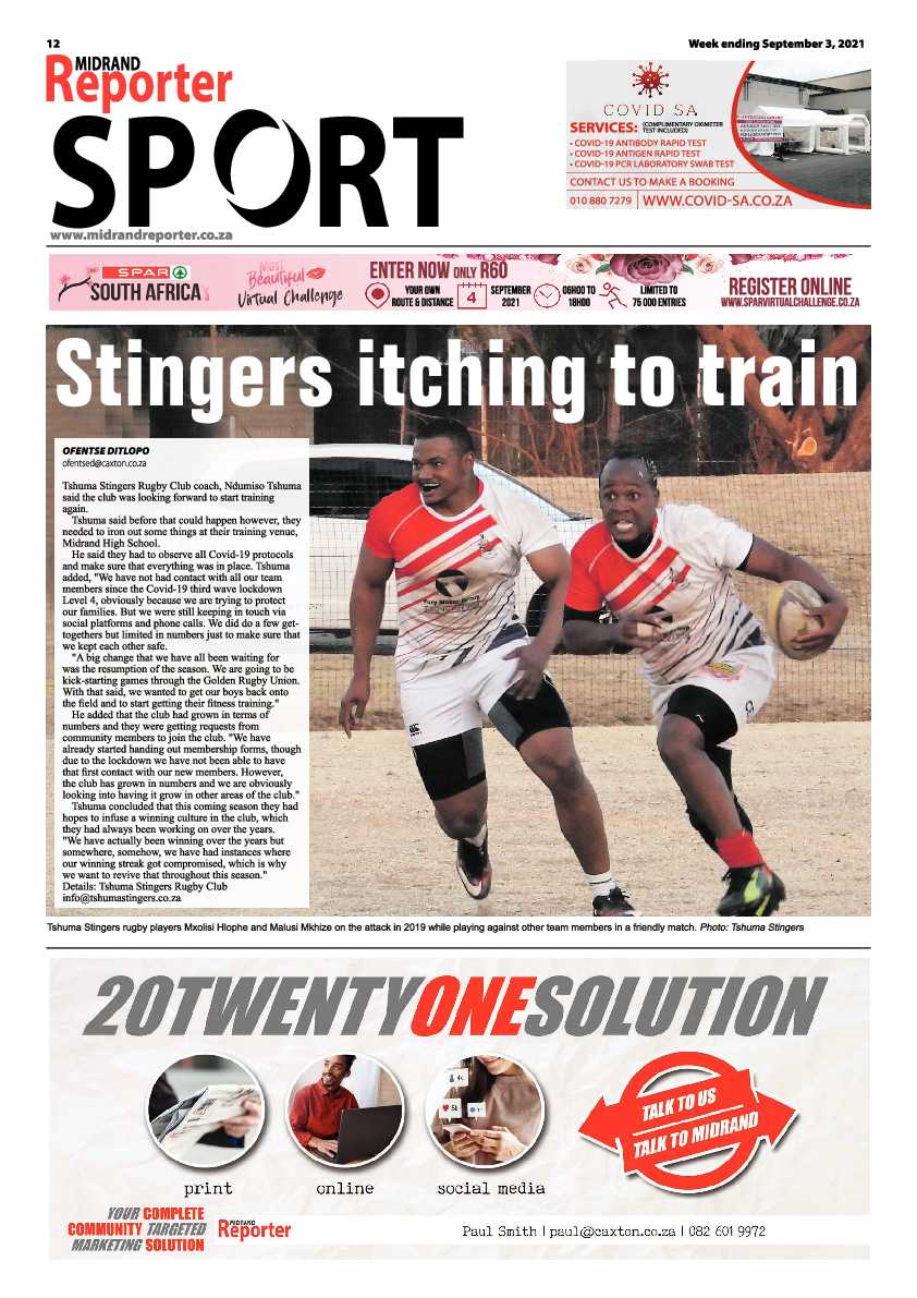 Midrand Reporter 03 September 2021 page 14