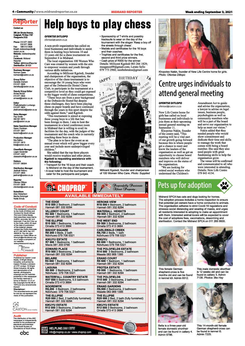 Midrand Reporter 03 September 2021 page 6