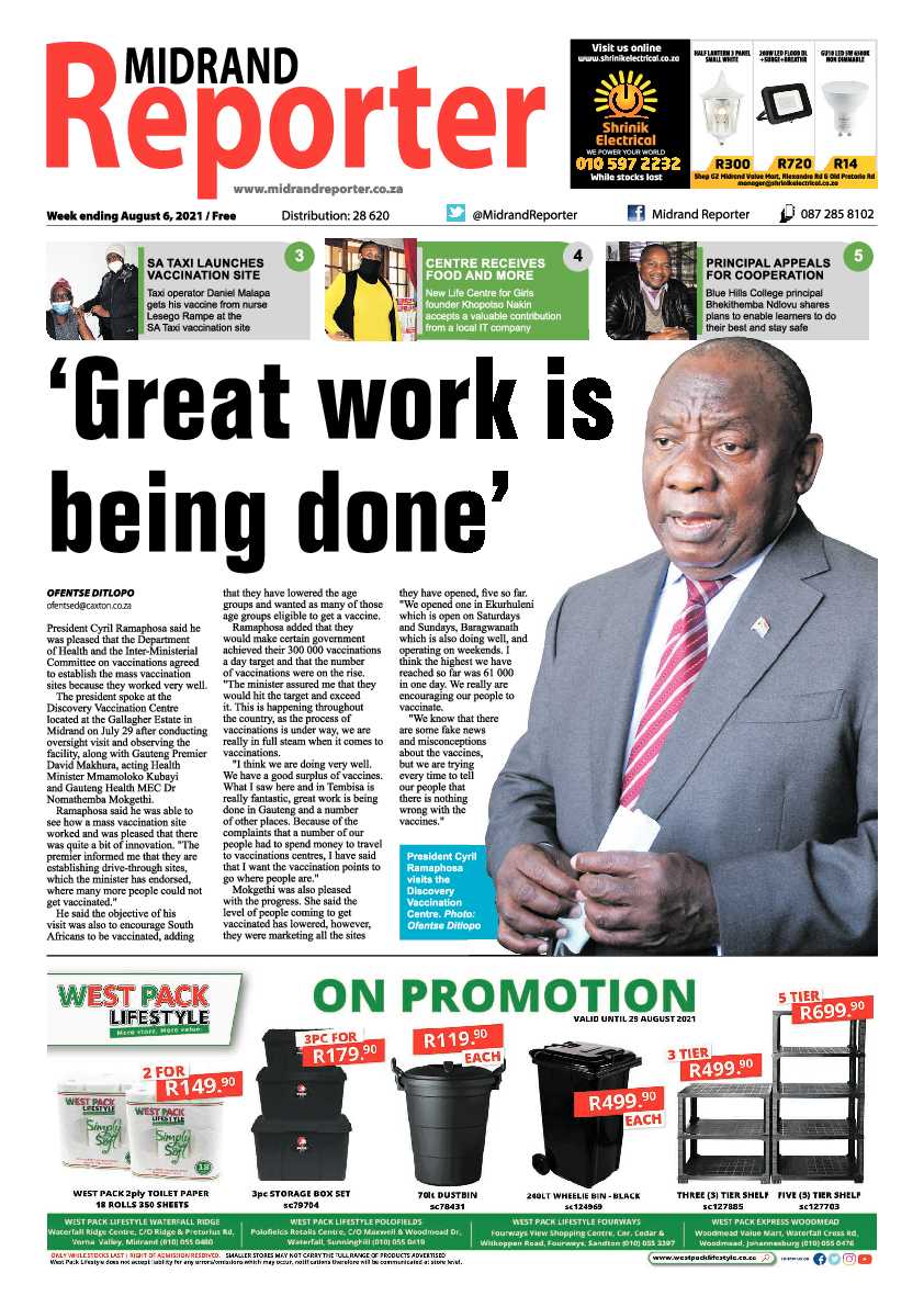 Midrand Reporter  04 August 2021 page 1
