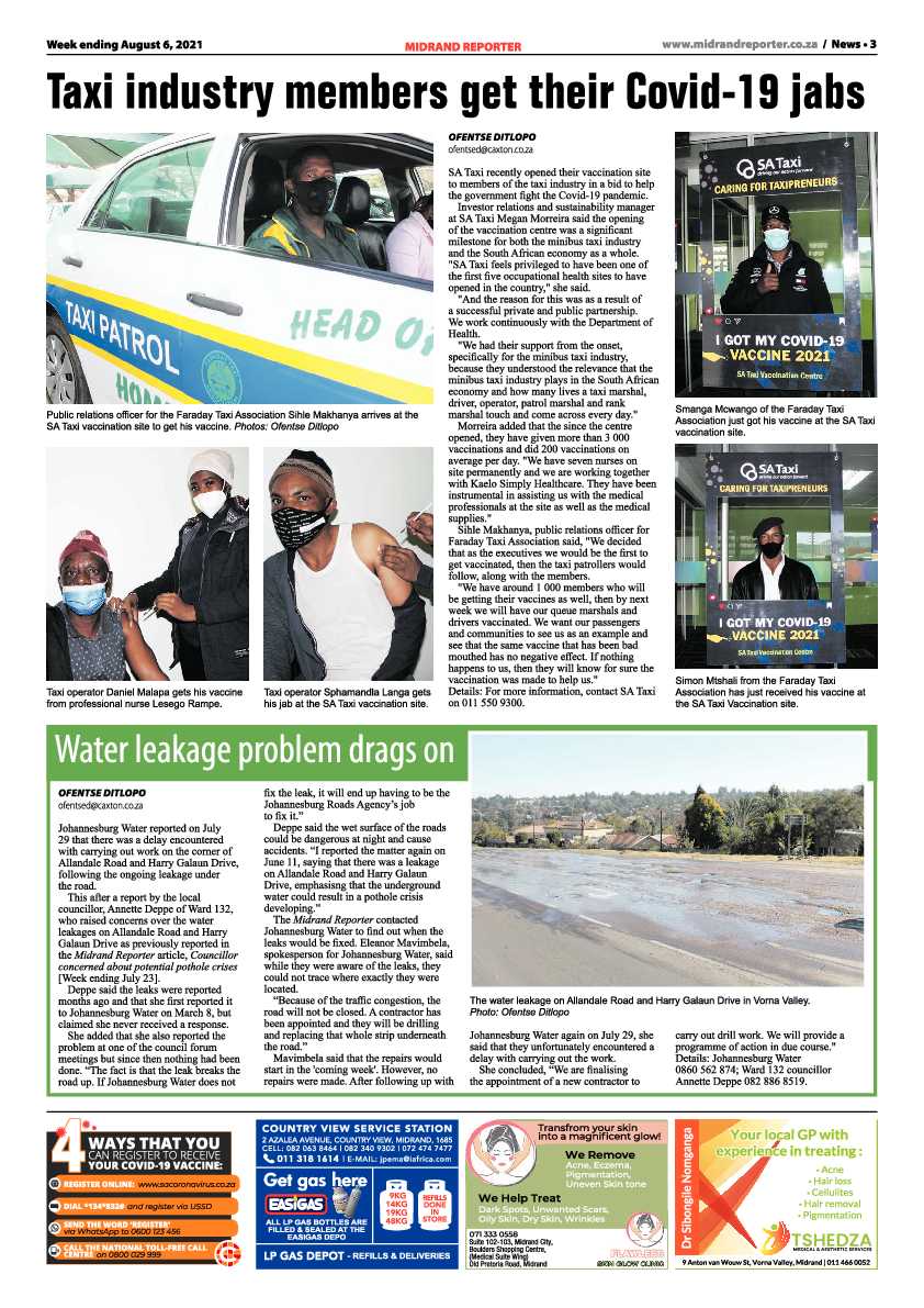Midrand Reporter  04 August 2021 page 3