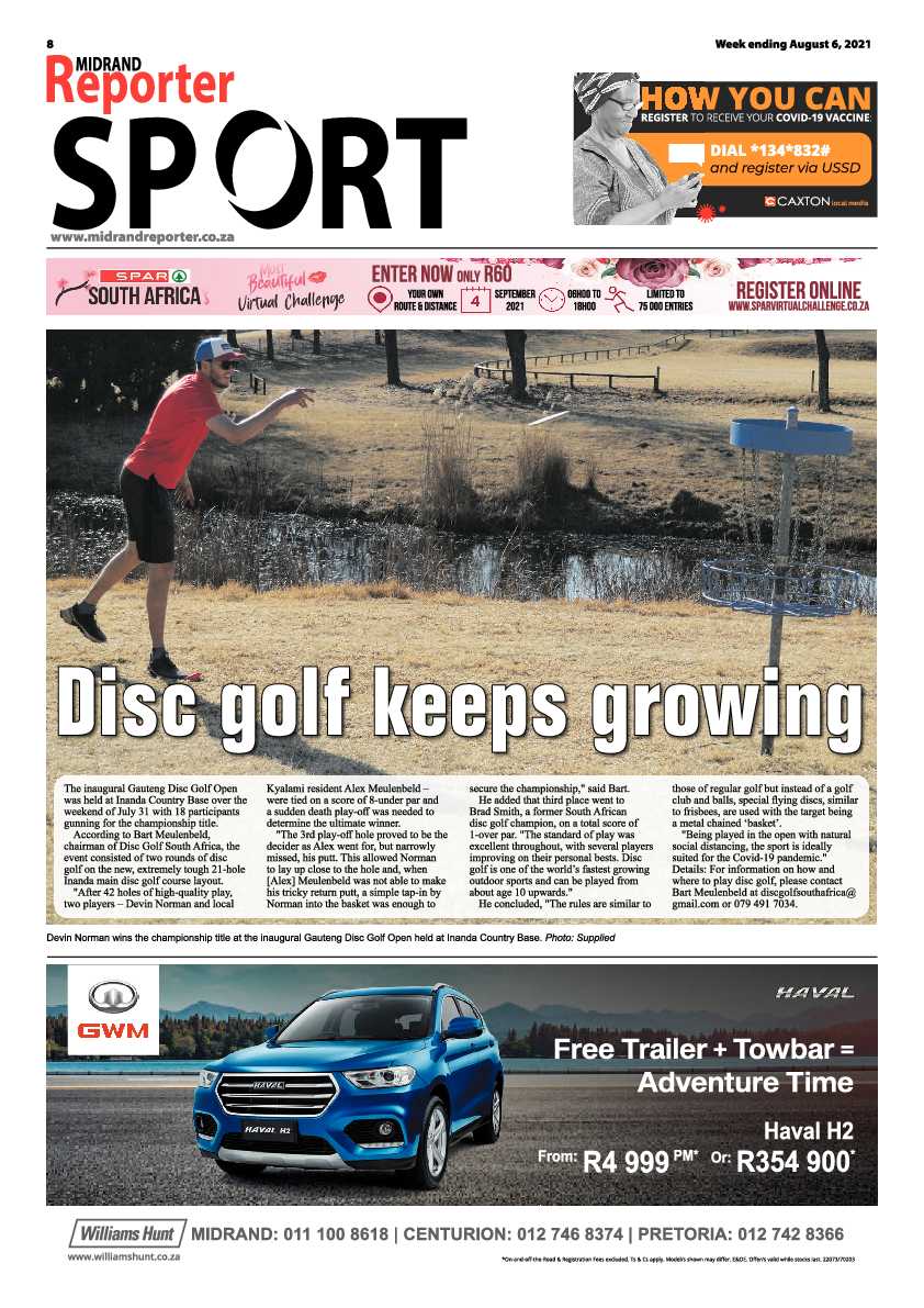 Midrand Reporter  04 August 2021 page 8