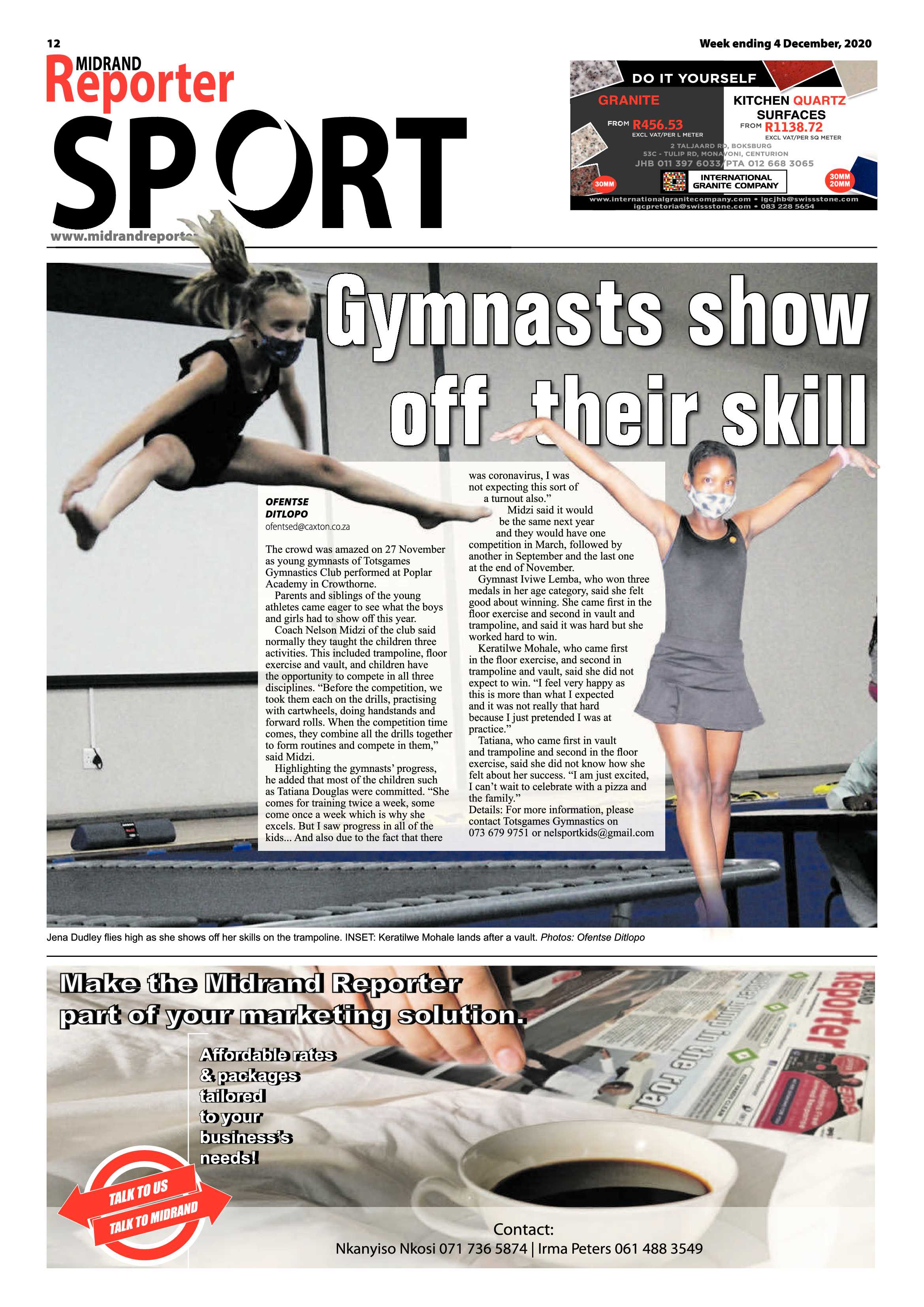Midrand Reporter 04 December 2020 page 12