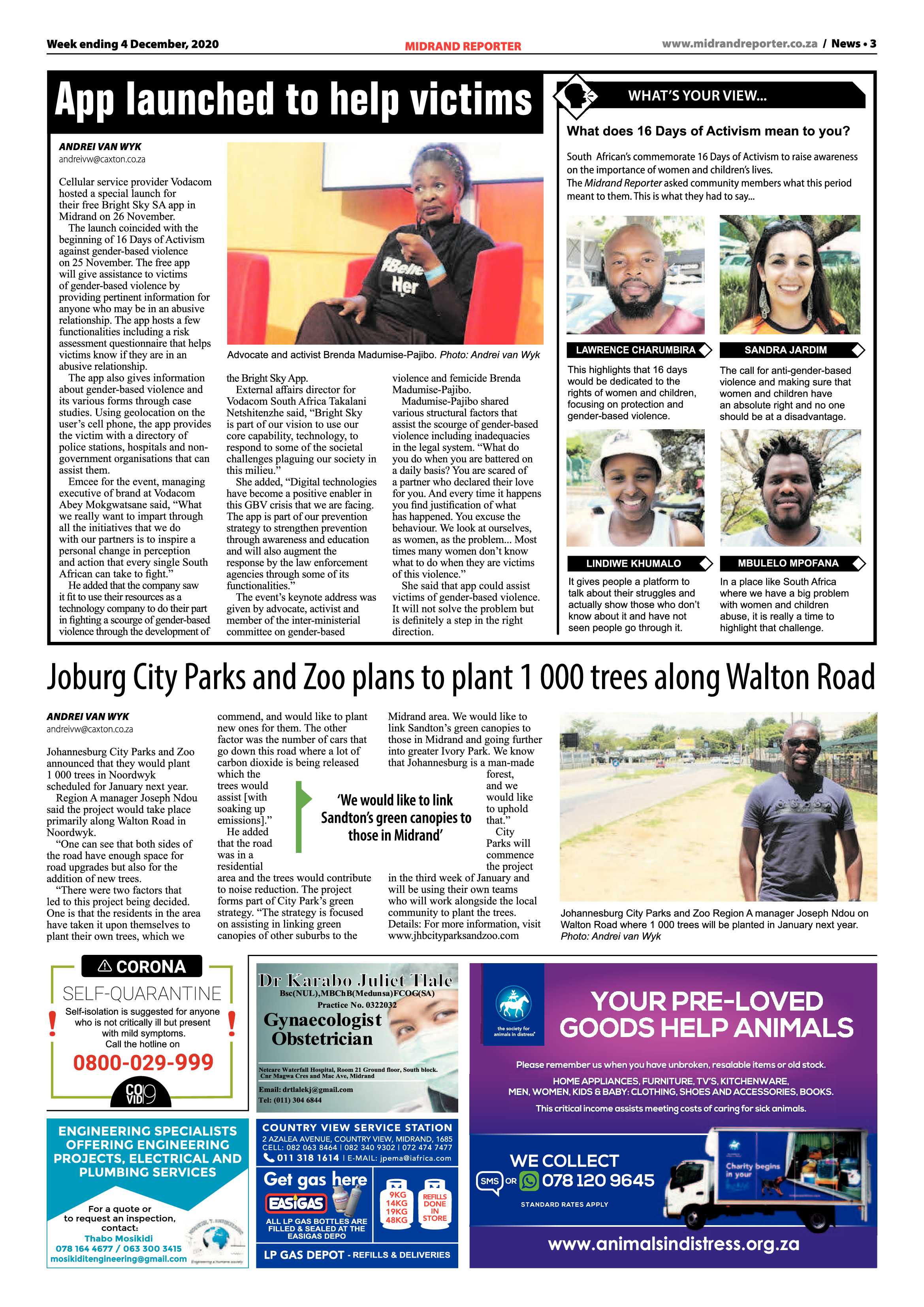 Midrand Reporter 04 December 2020 page 3