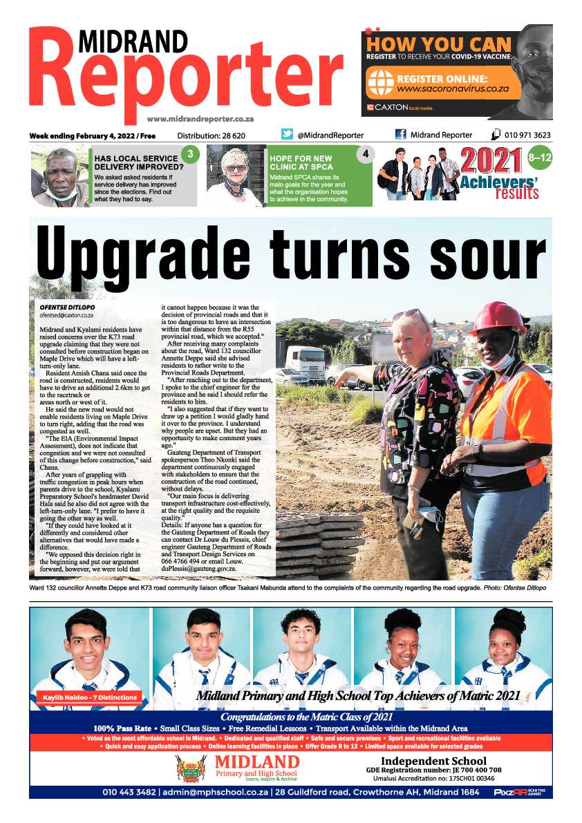 Midrand Reporter 04 February 2022 page 1