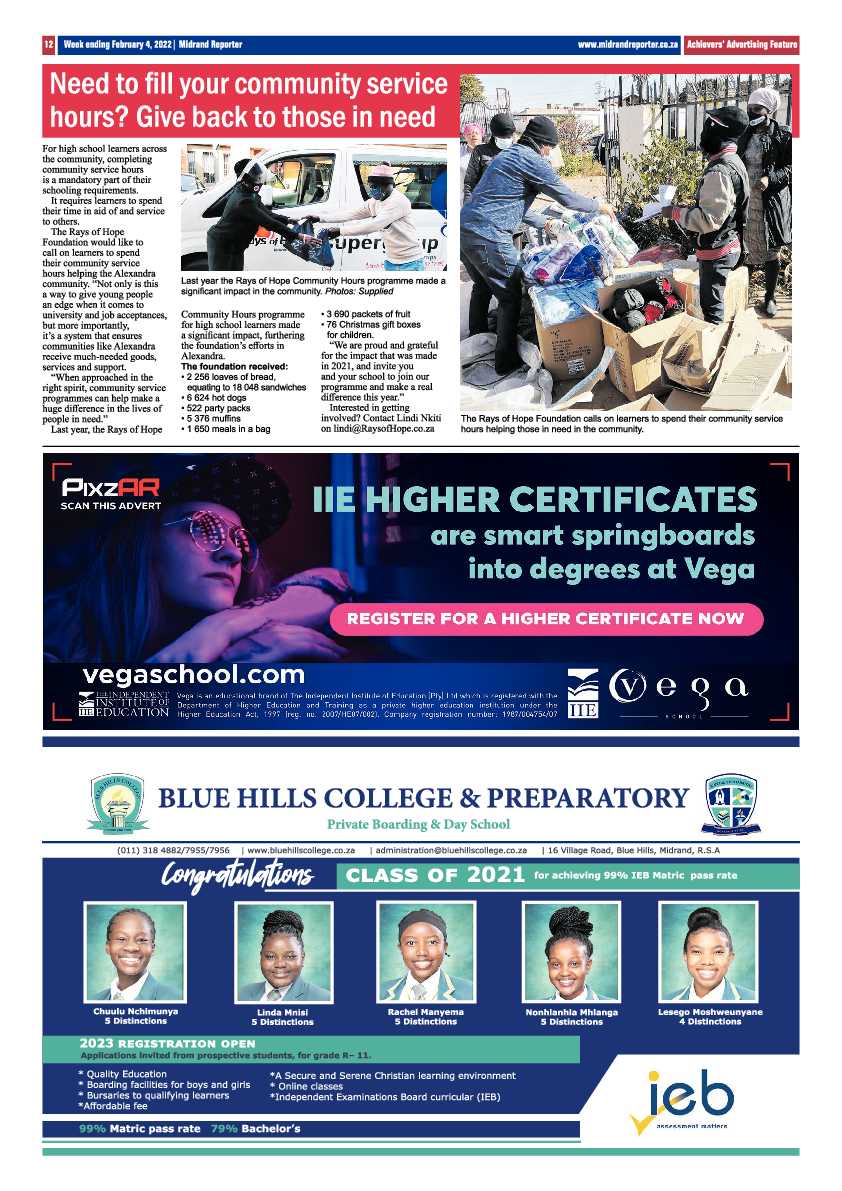 Midrand Reporter 04 February 2022 page 12